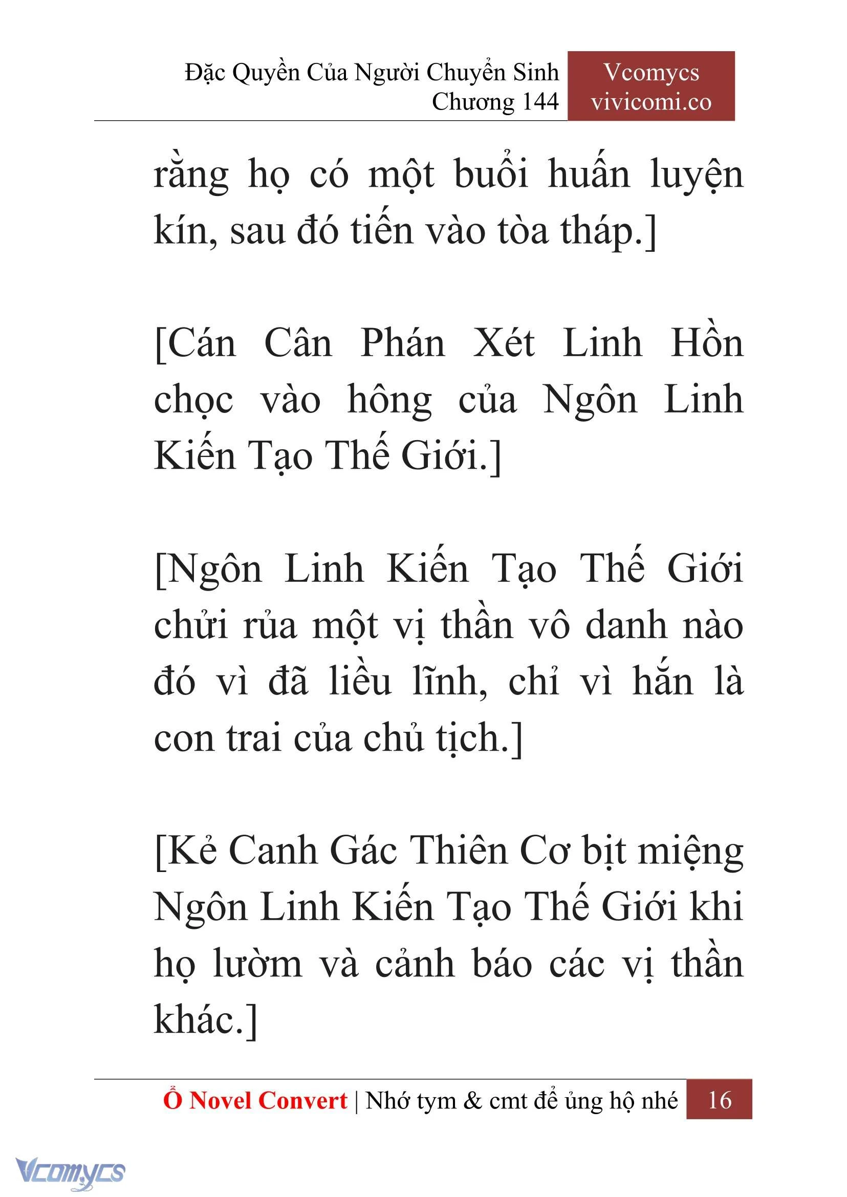 [Novel] Đặc Quyền Của Người Chuyển Sinh Chapter  144 - 18
