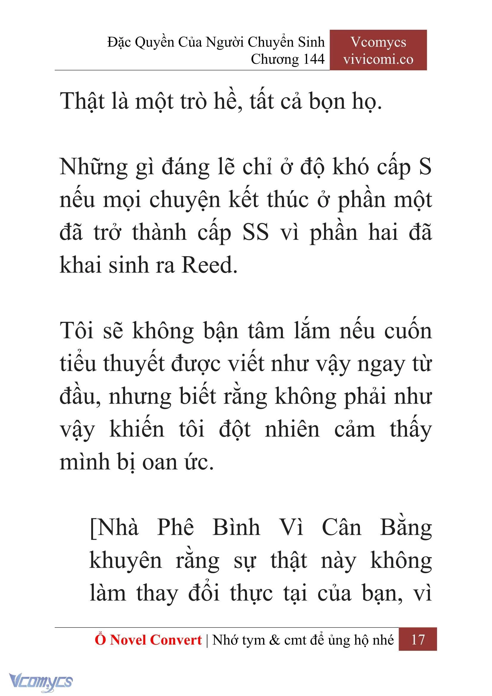 [Novel] Đặc Quyền Của Người Chuyển Sinh Chapter  144 - 19