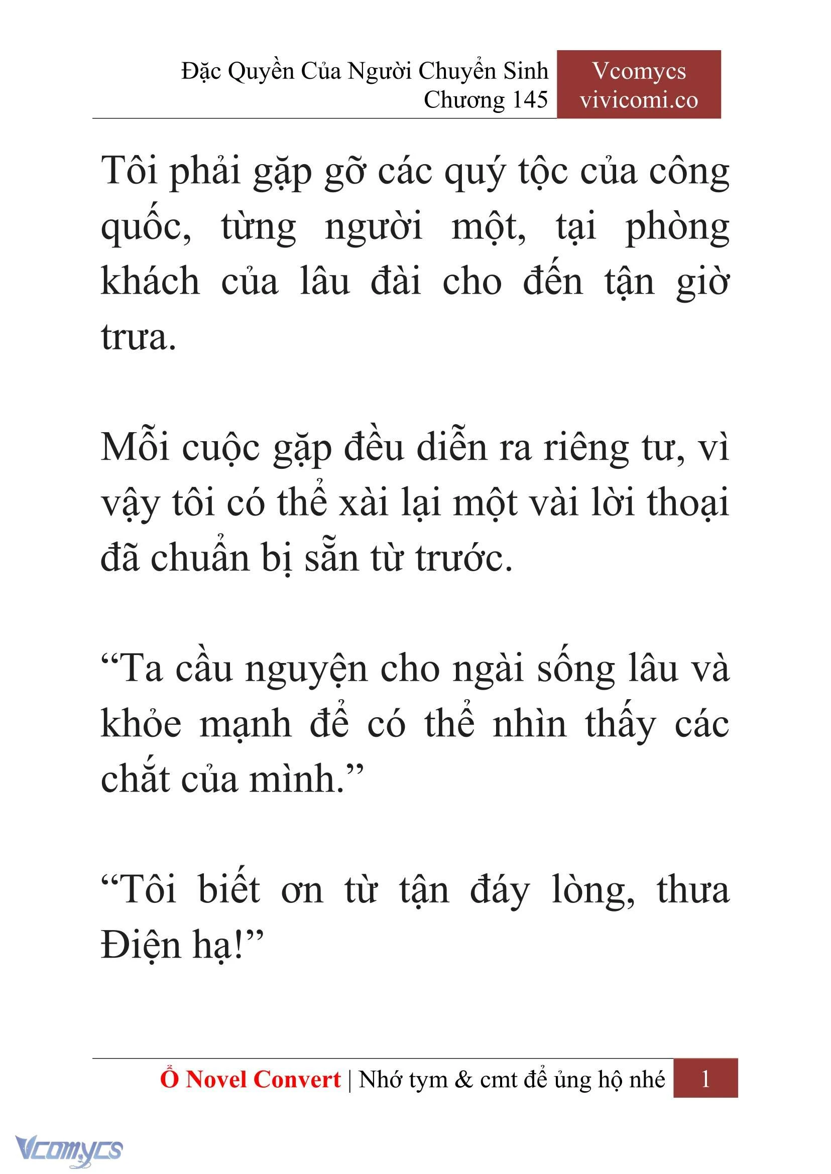 [Novel] Đặc Quyền Của Người Chuyển Sinh Chapter  145 - 3