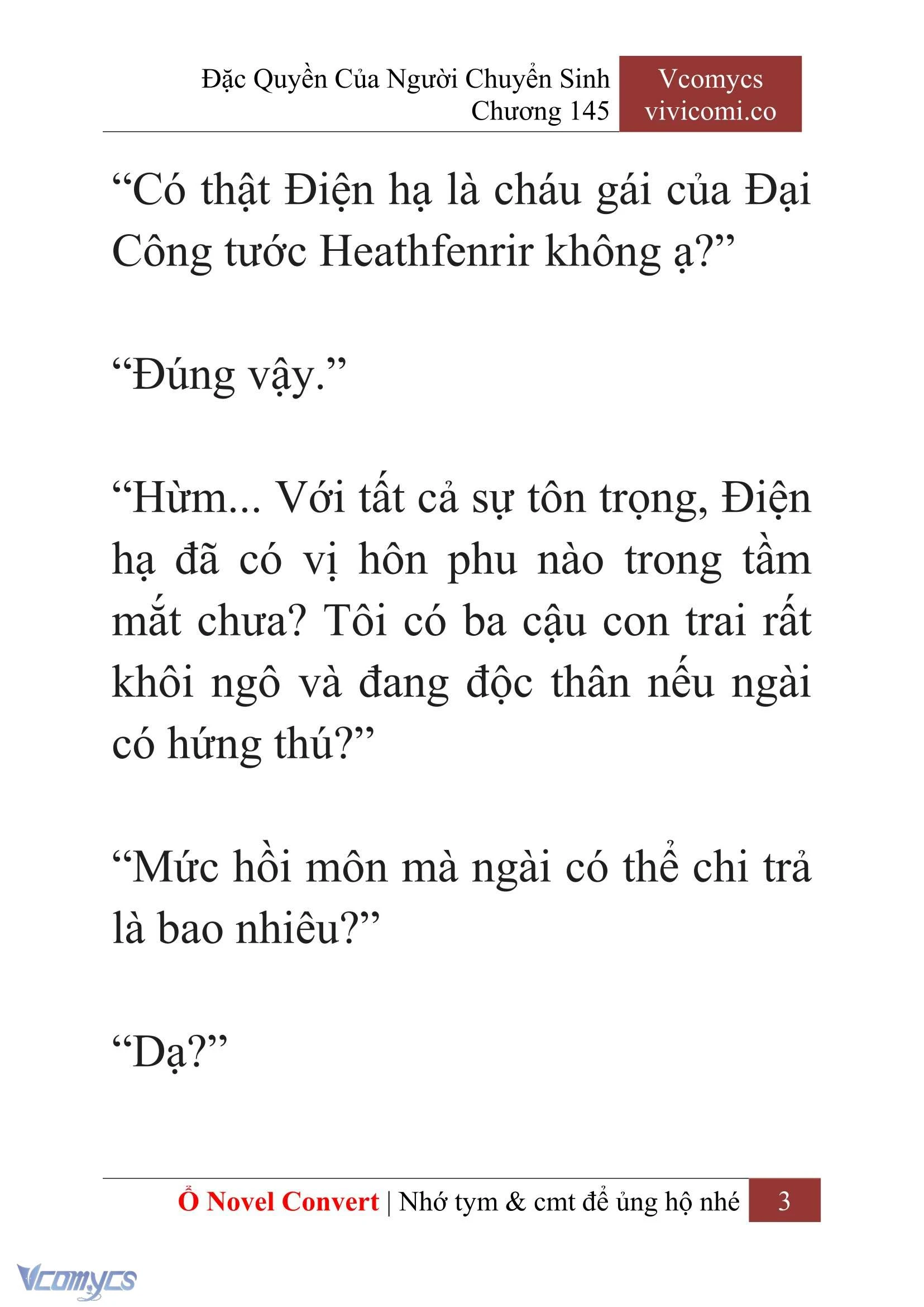 [Novel] Đặc Quyền Của Người Chuyển Sinh Chapter  145 - 5