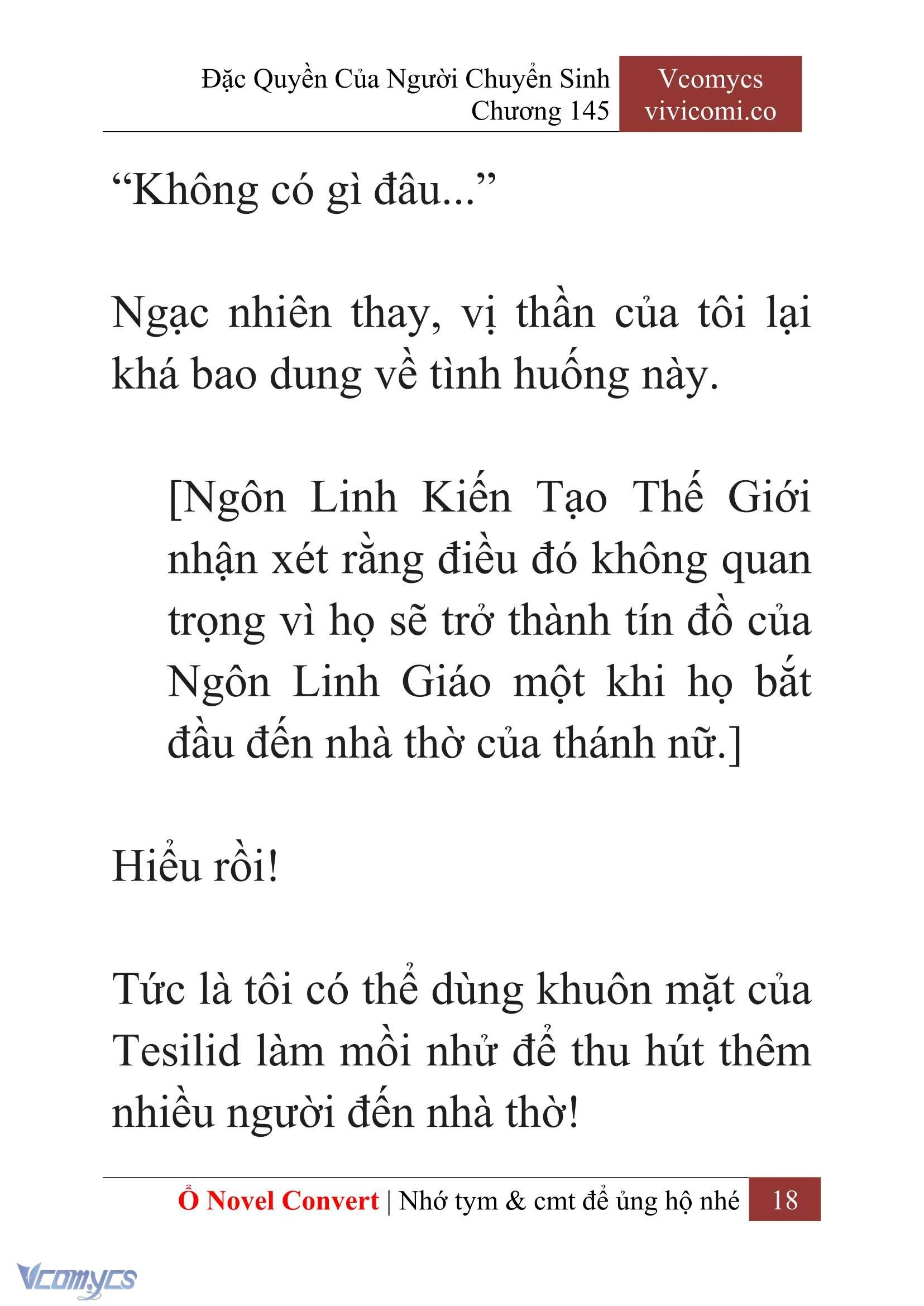 [Novel] Đặc Quyền Của Người Chuyển Sinh Chapter  145 - 20