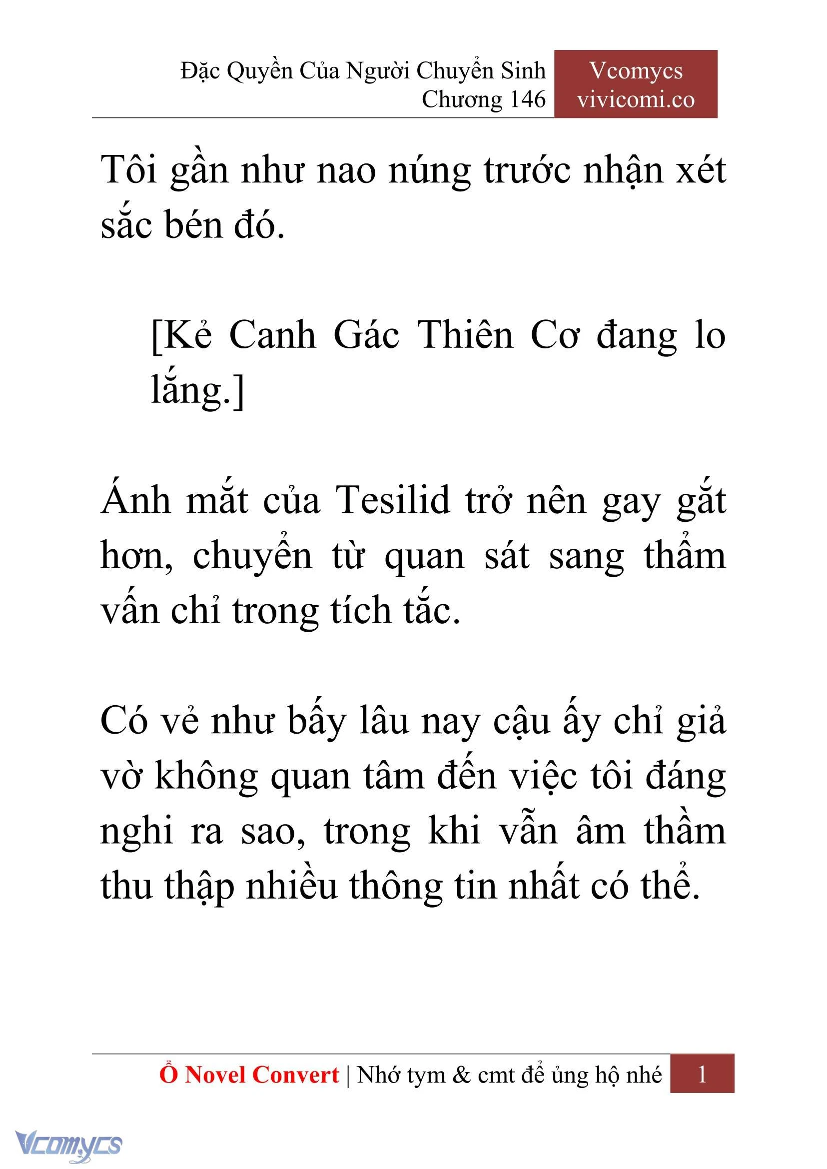 [Novel] Đặc Quyền Của Người Chuyển Sinh Chapter  146 - 3