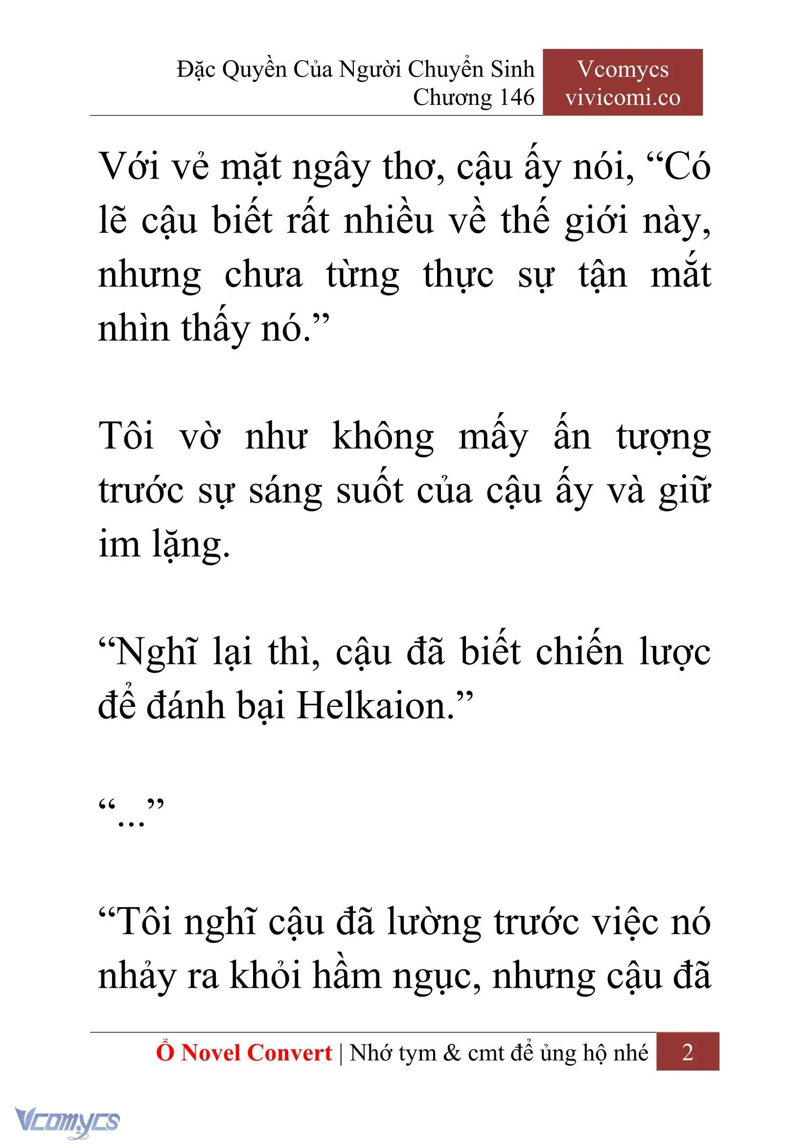 [Novel] Đặc Quyền Của Người Chuyển Sinh Chapter  146 - 4
