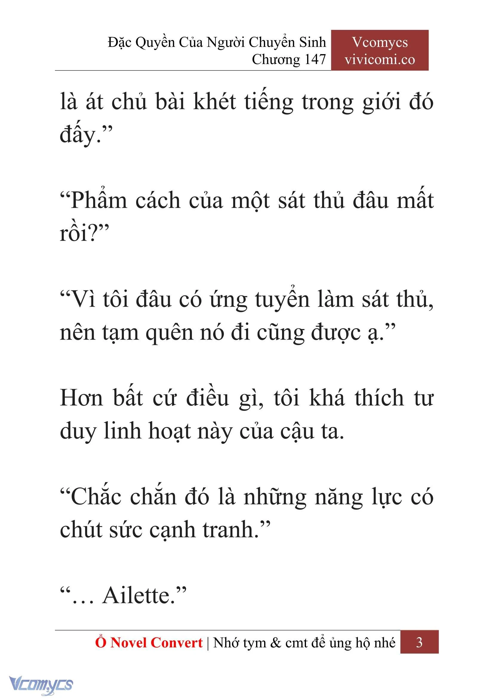 [Novel] Đặc Quyền Của Người Chuyển Sinh Chapter  147 - 5