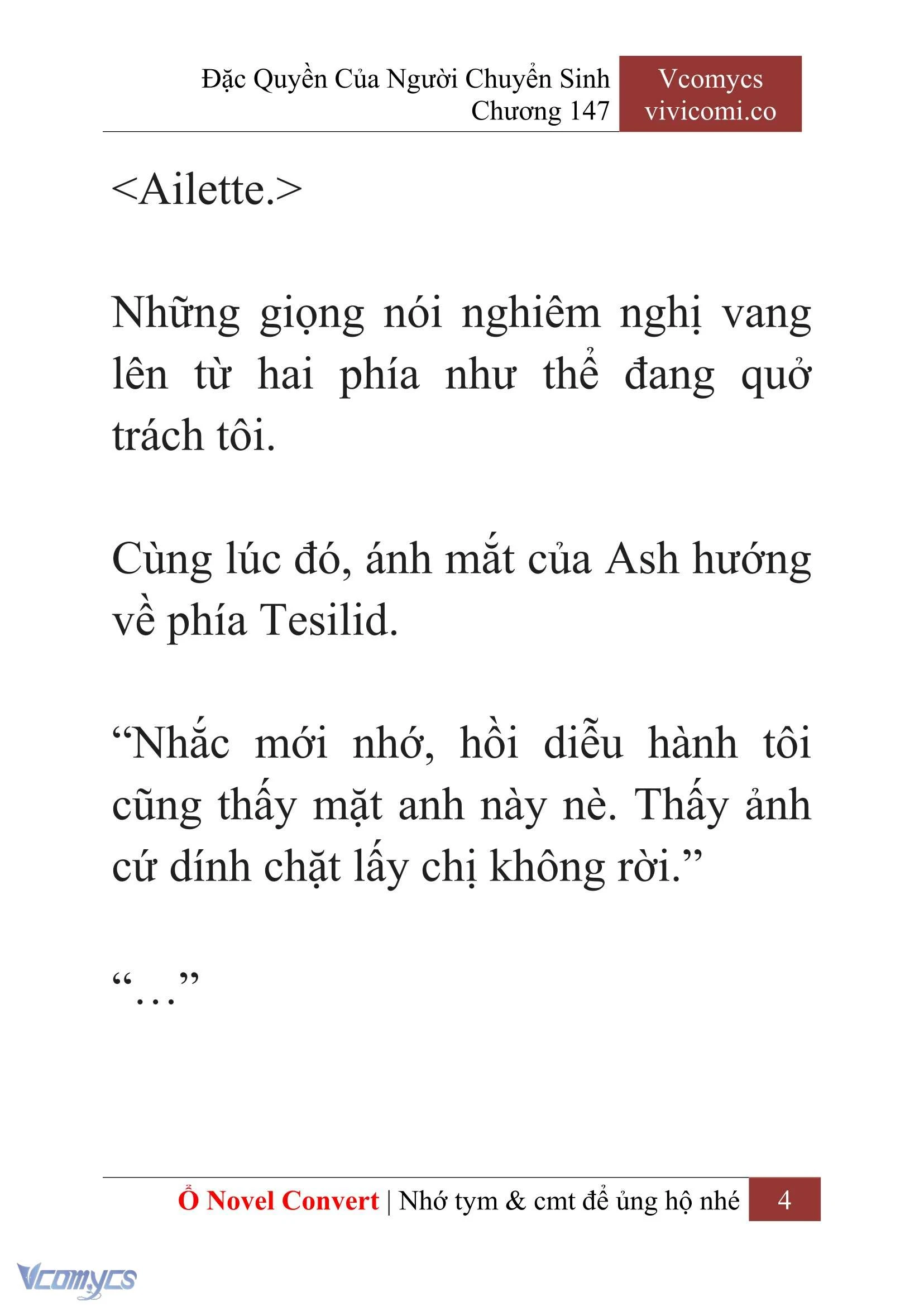 [Novel] Đặc Quyền Của Người Chuyển Sinh Chapter  147 - 6