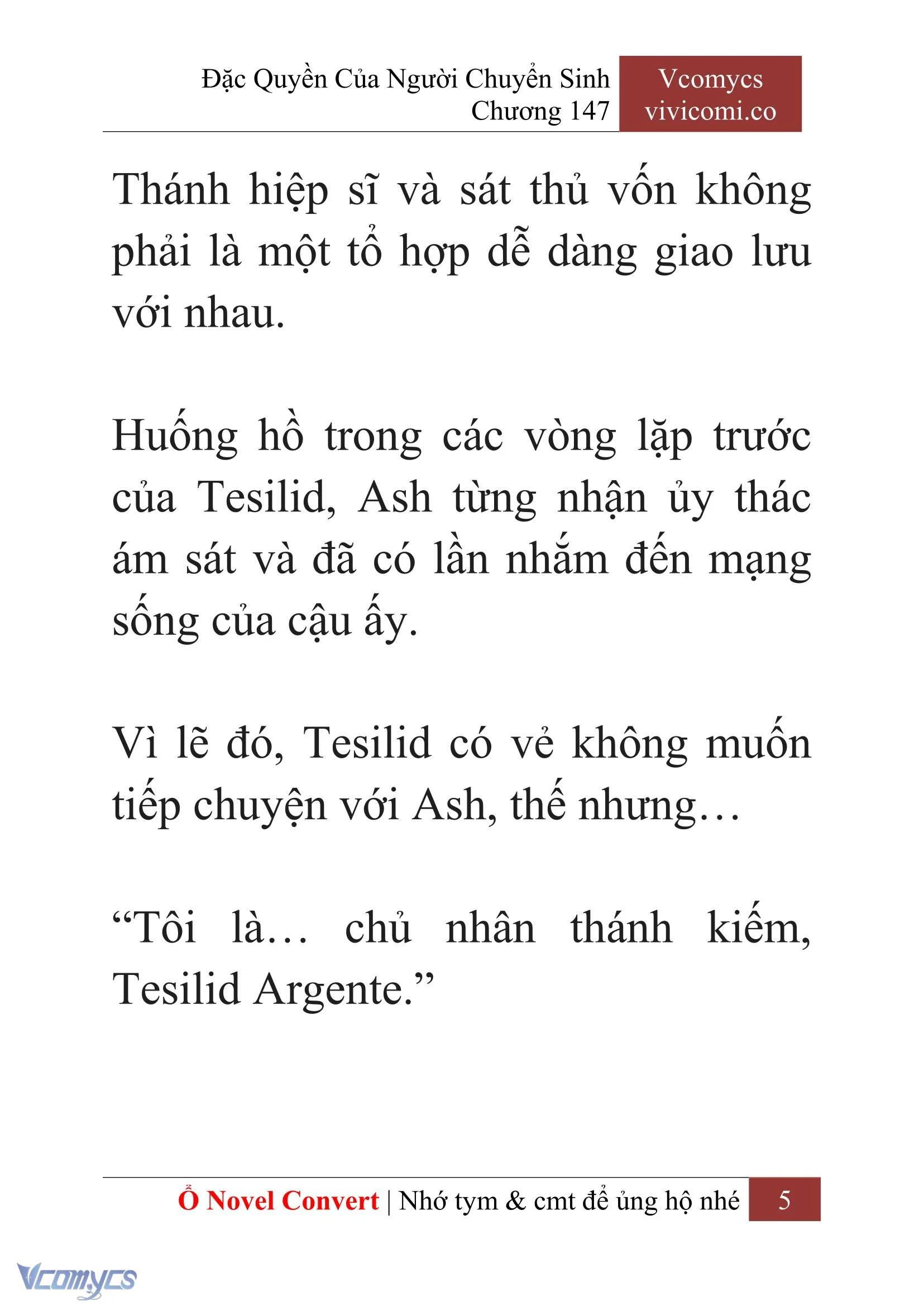 [Novel] Đặc Quyền Của Người Chuyển Sinh Chapter  147 - 7