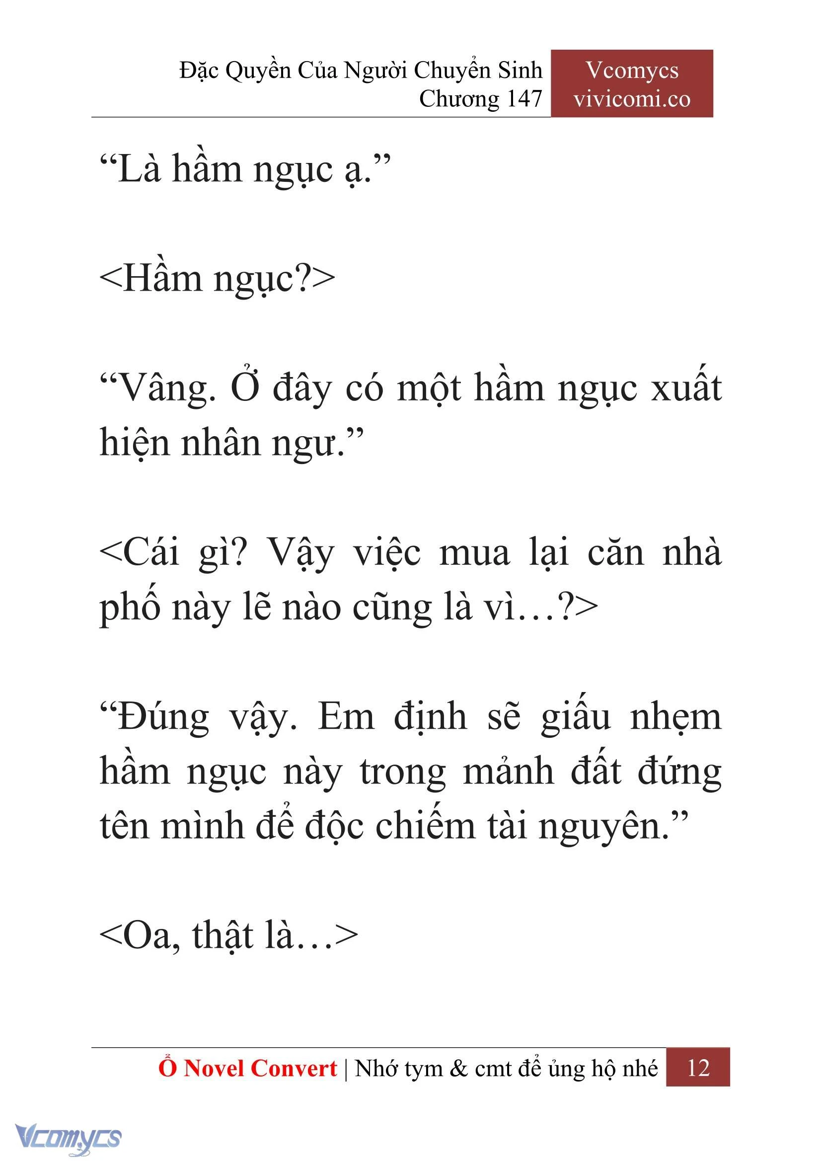 [Novel] Đặc Quyền Của Người Chuyển Sinh Chapter  147 - 14