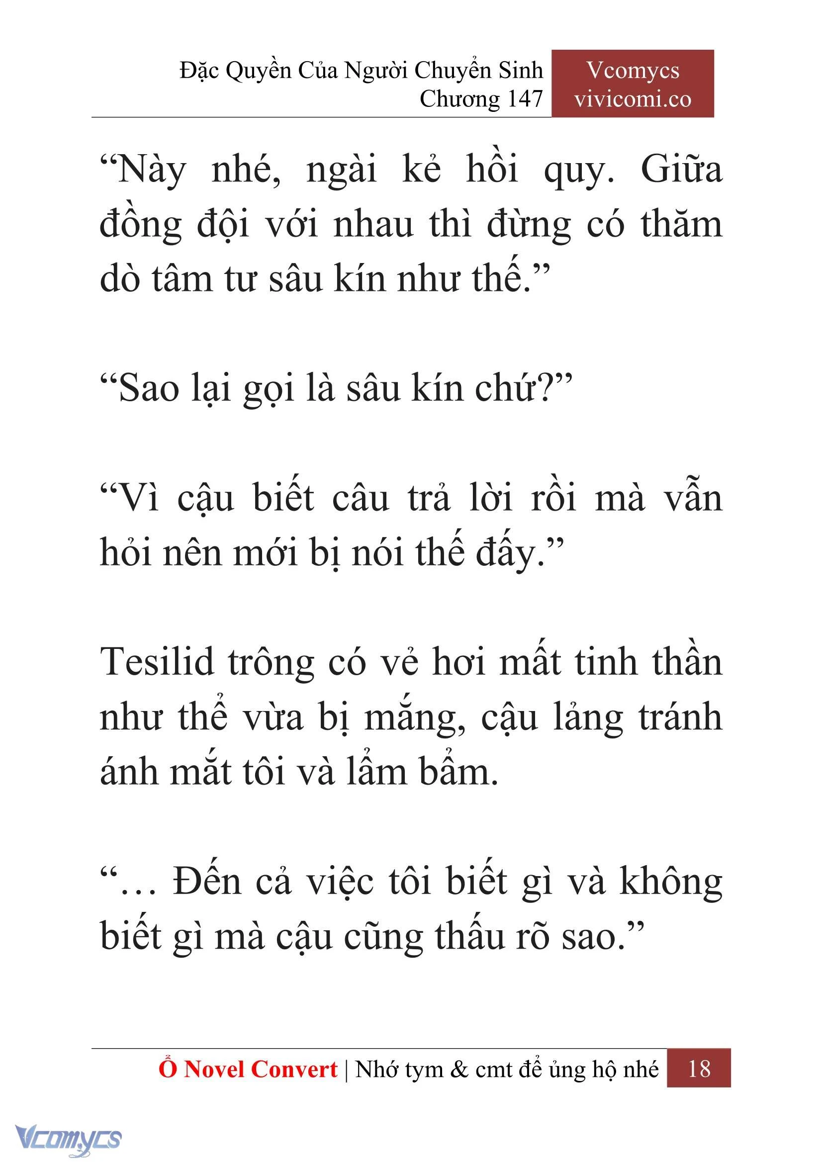 [Novel] Đặc Quyền Của Người Chuyển Sinh Chapter  147 - 20