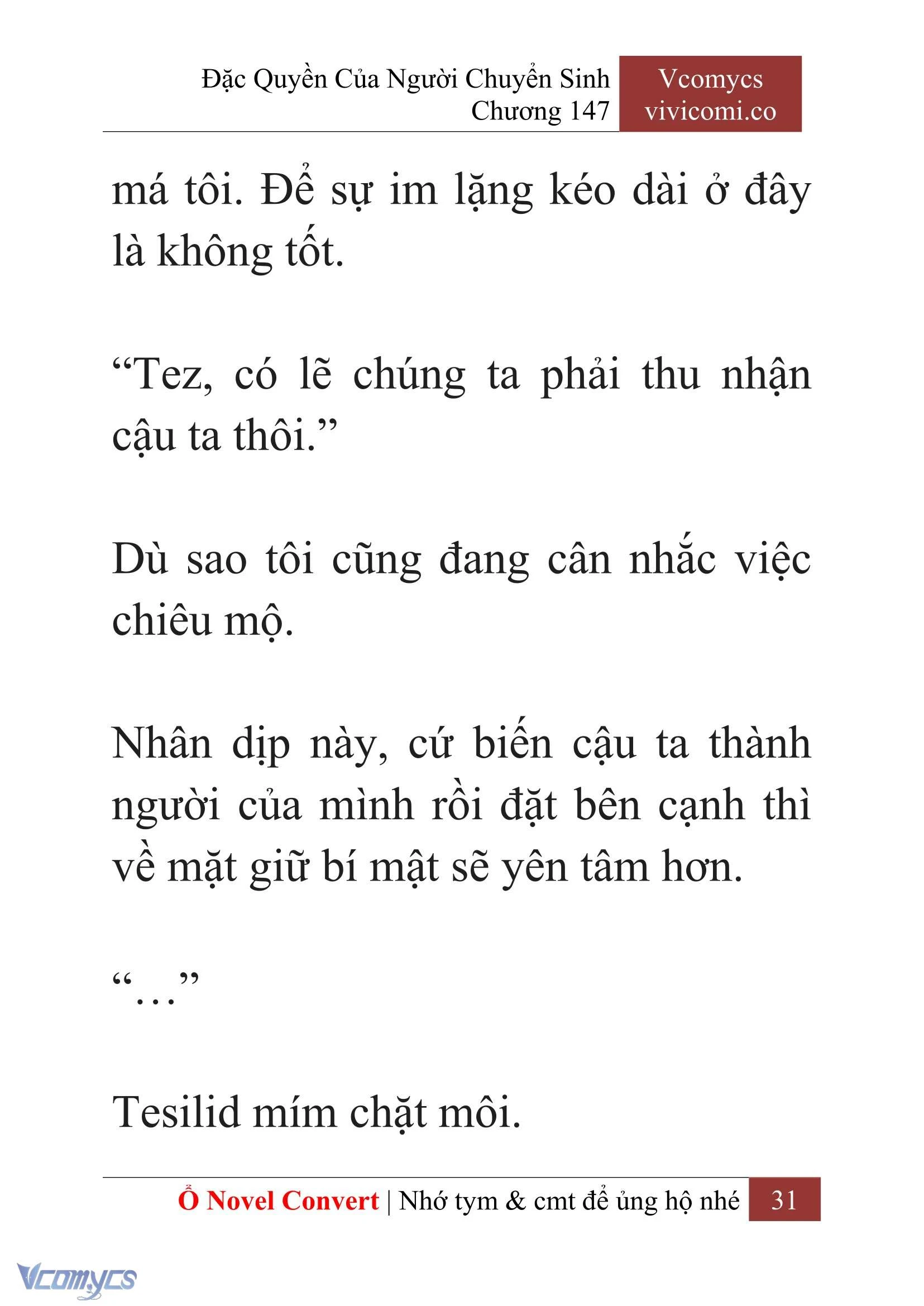[Novel] Đặc Quyền Của Người Chuyển Sinh Chapter  147 - 33
