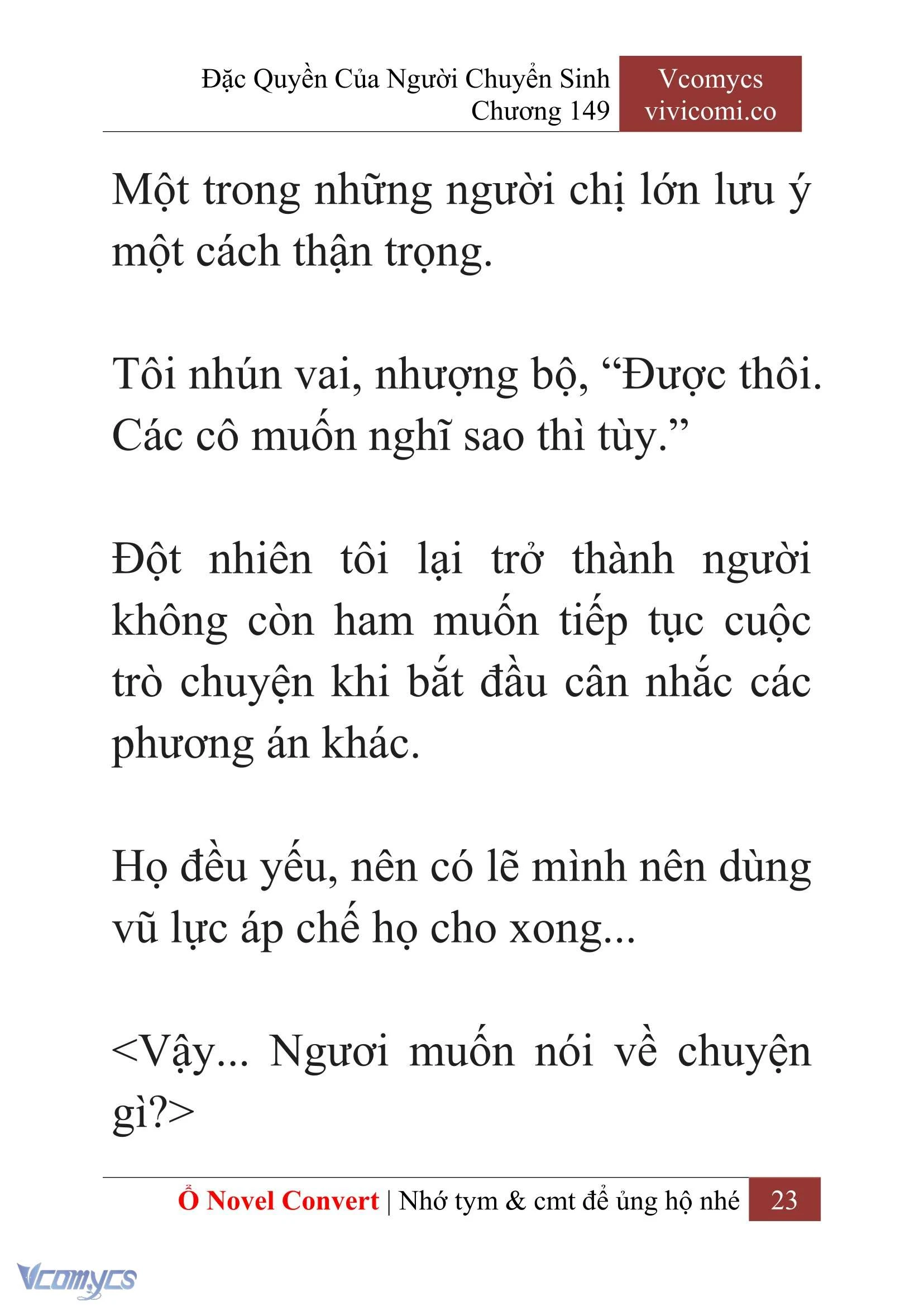 [Novel] Đặc Quyền Của Người Chuyển Sinh Chapter  149 - 25