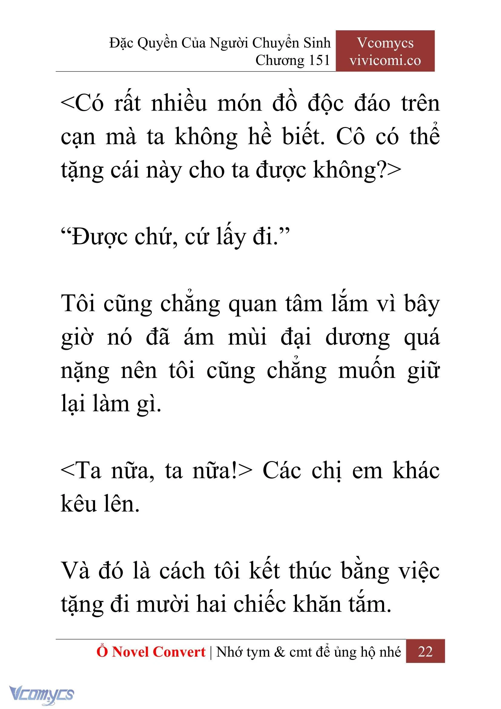 [Novel] Đặc Quyền Của Người Chuyển Sinh Chapter  151 - 24