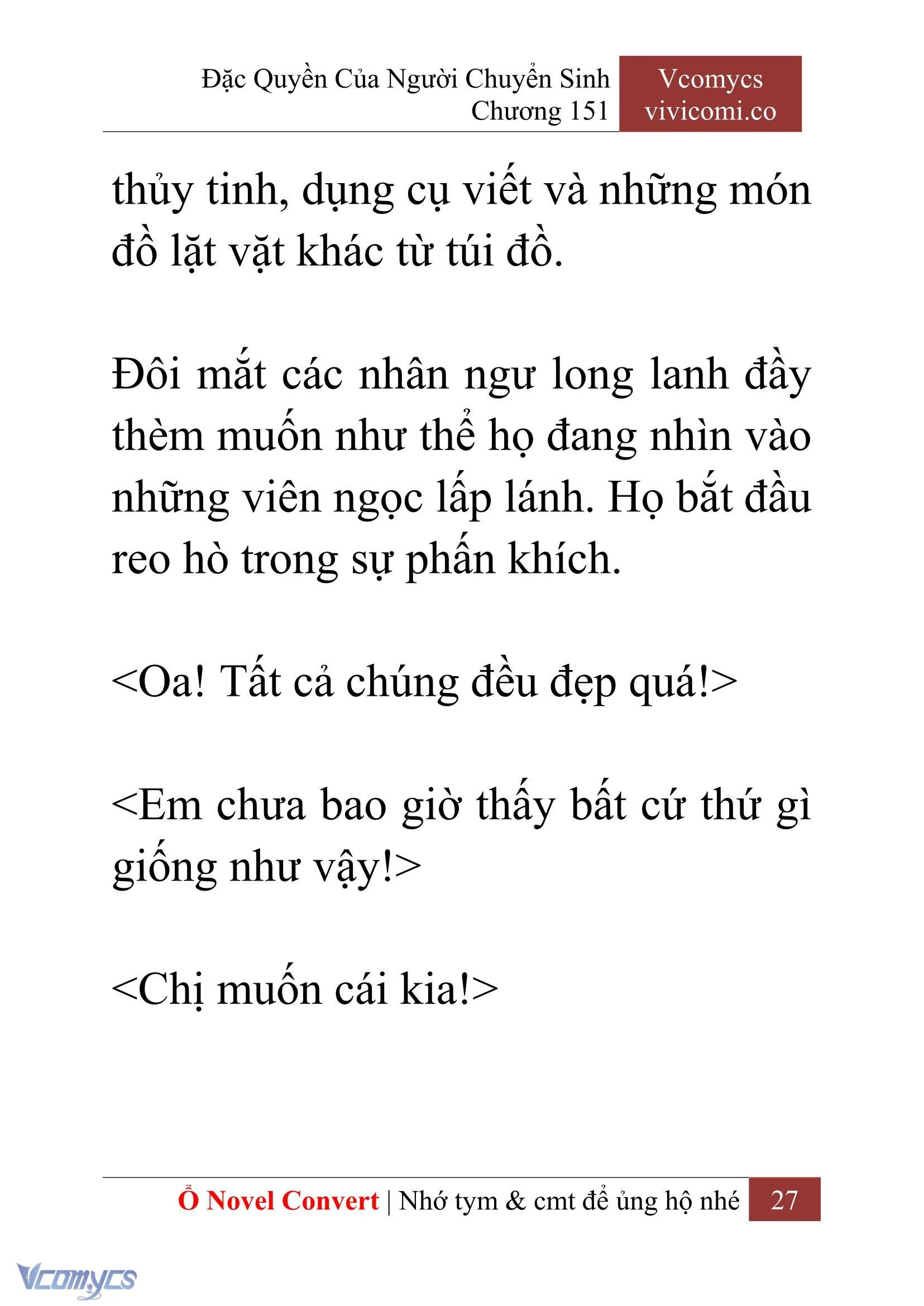 [Novel] Đặc Quyền Của Người Chuyển Sinh Chapter  151 - 29