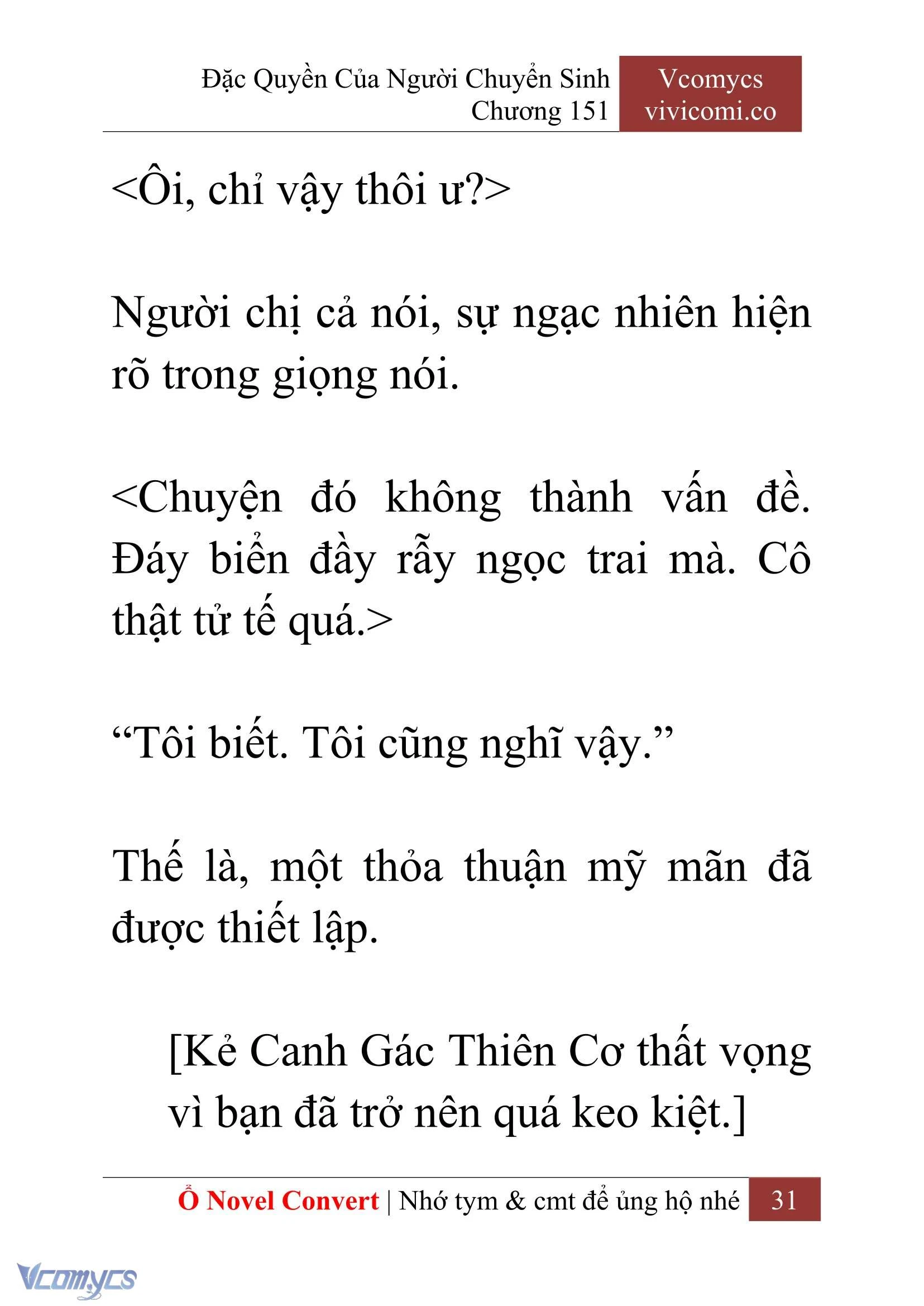 [Novel] Đặc Quyền Của Người Chuyển Sinh Chapter  151 - 33