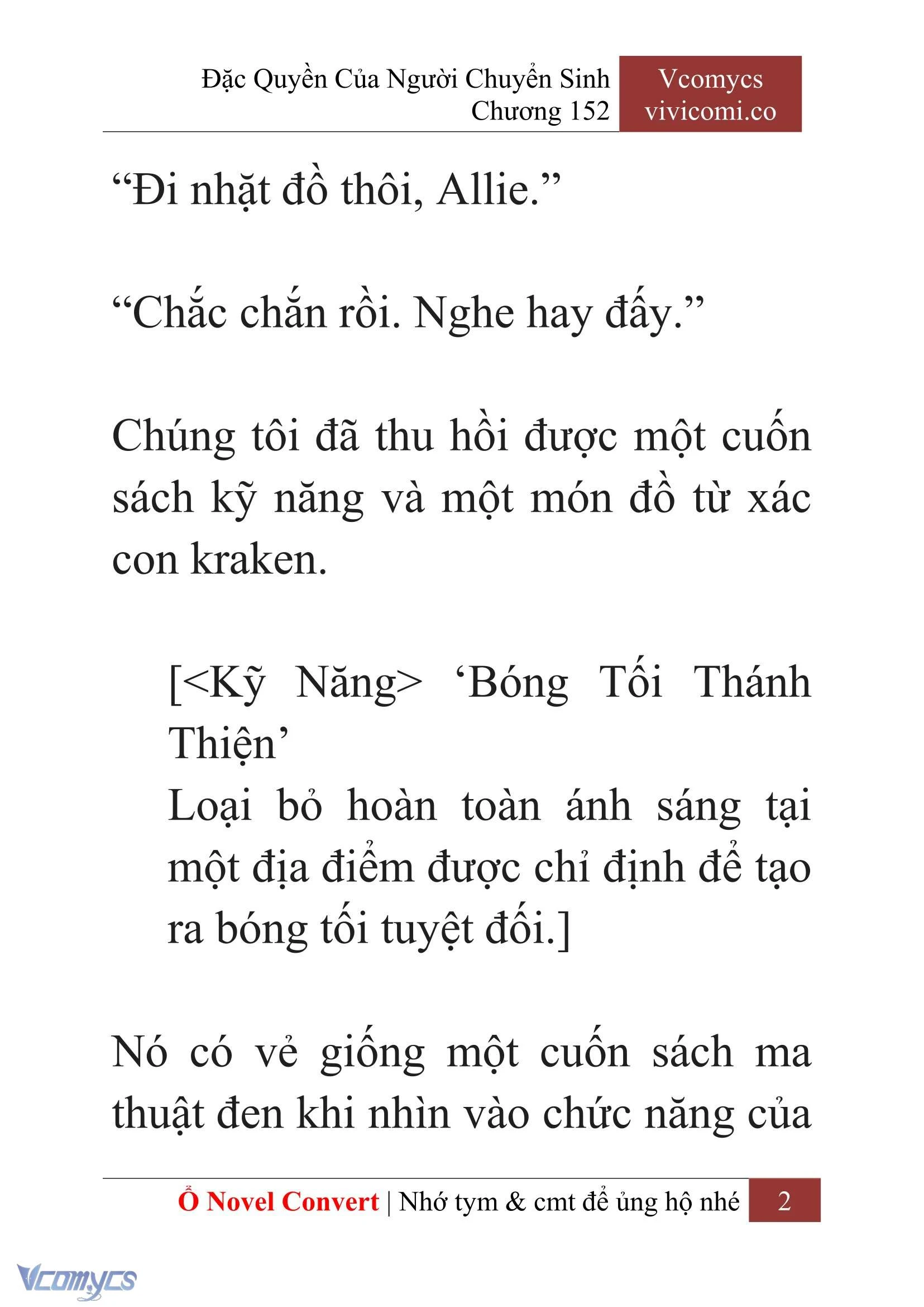 [Novel] Đặc Quyền Của Người Chuyển Sinh Chapter  152 - 4