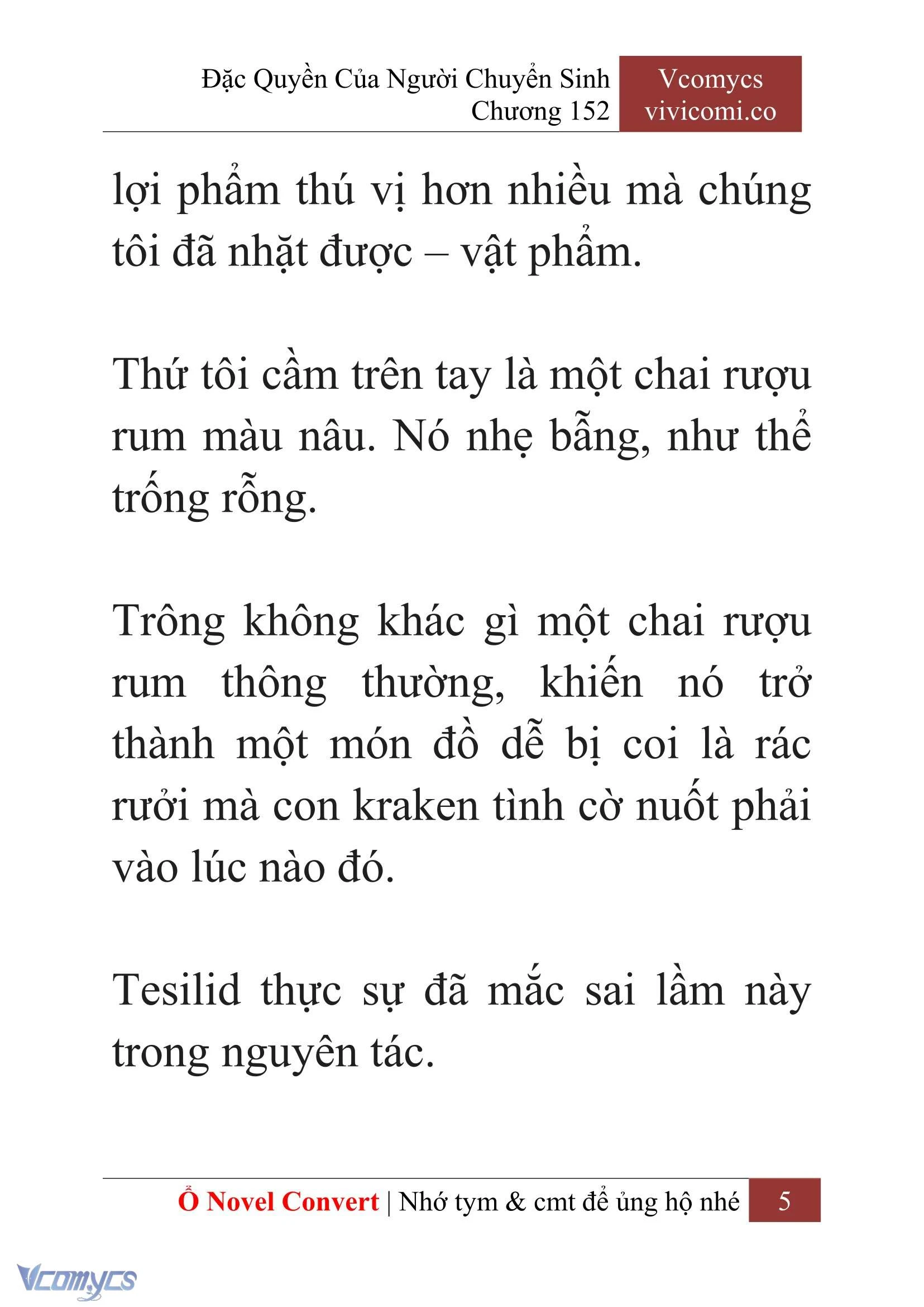 [Novel] Đặc Quyền Của Người Chuyển Sinh Chapter  152 - 7