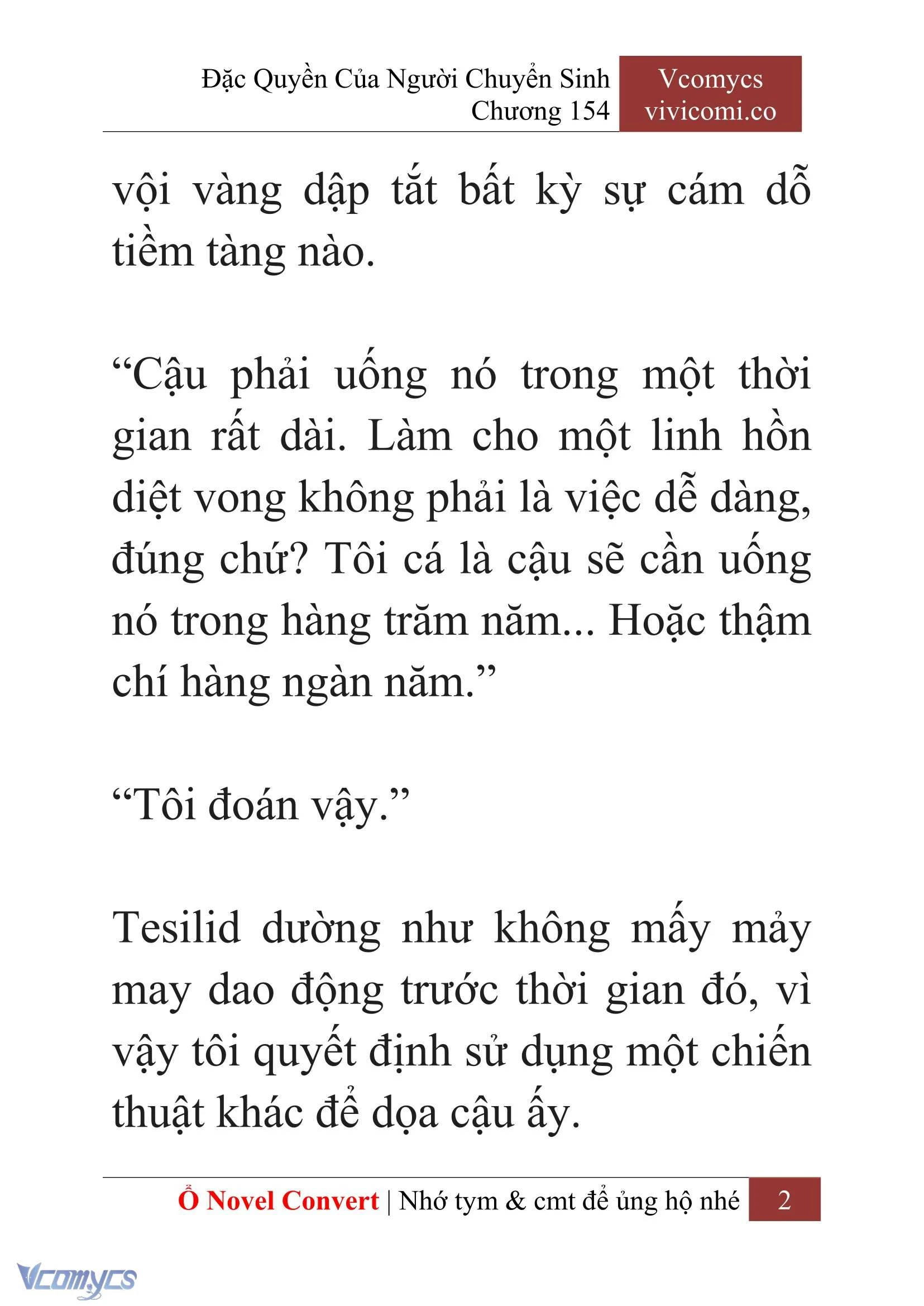 [Novel] Đặc Quyền Của Người Chuyển Sinh Chapter  154 - 4