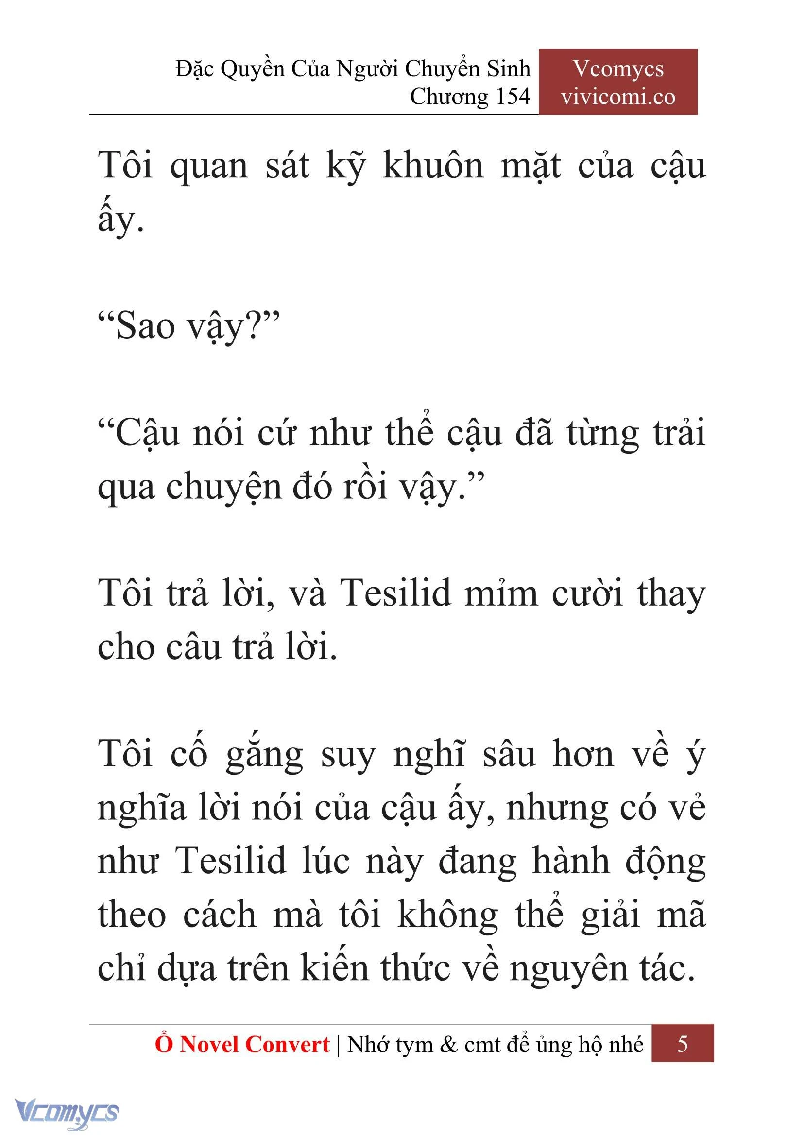 [Novel] Đặc Quyền Của Người Chuyển Sinh Chapter  154 - 7