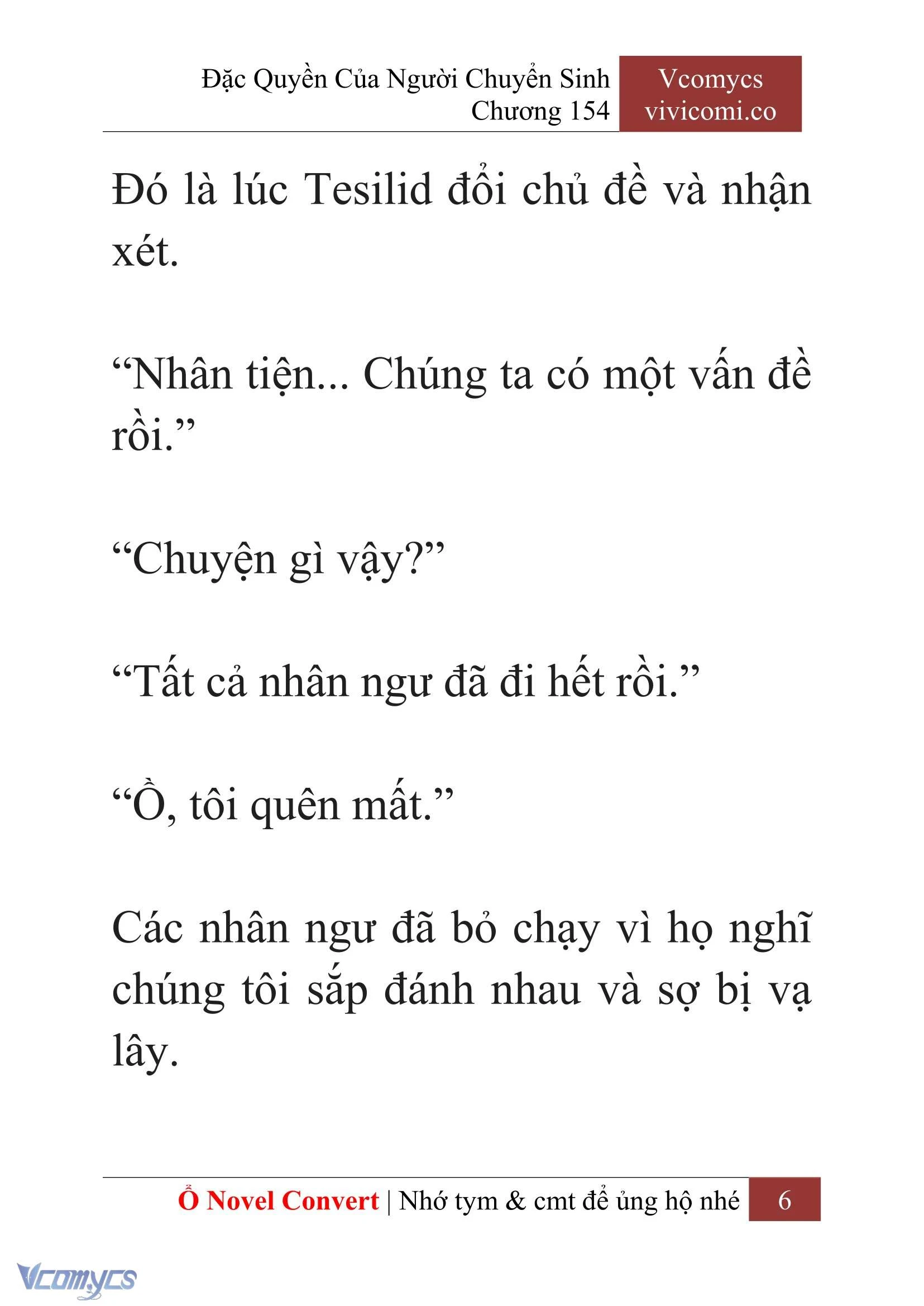 [Novel] Đặc Quyền Của Người Chuyển Sinh Chapter  154 - 8
