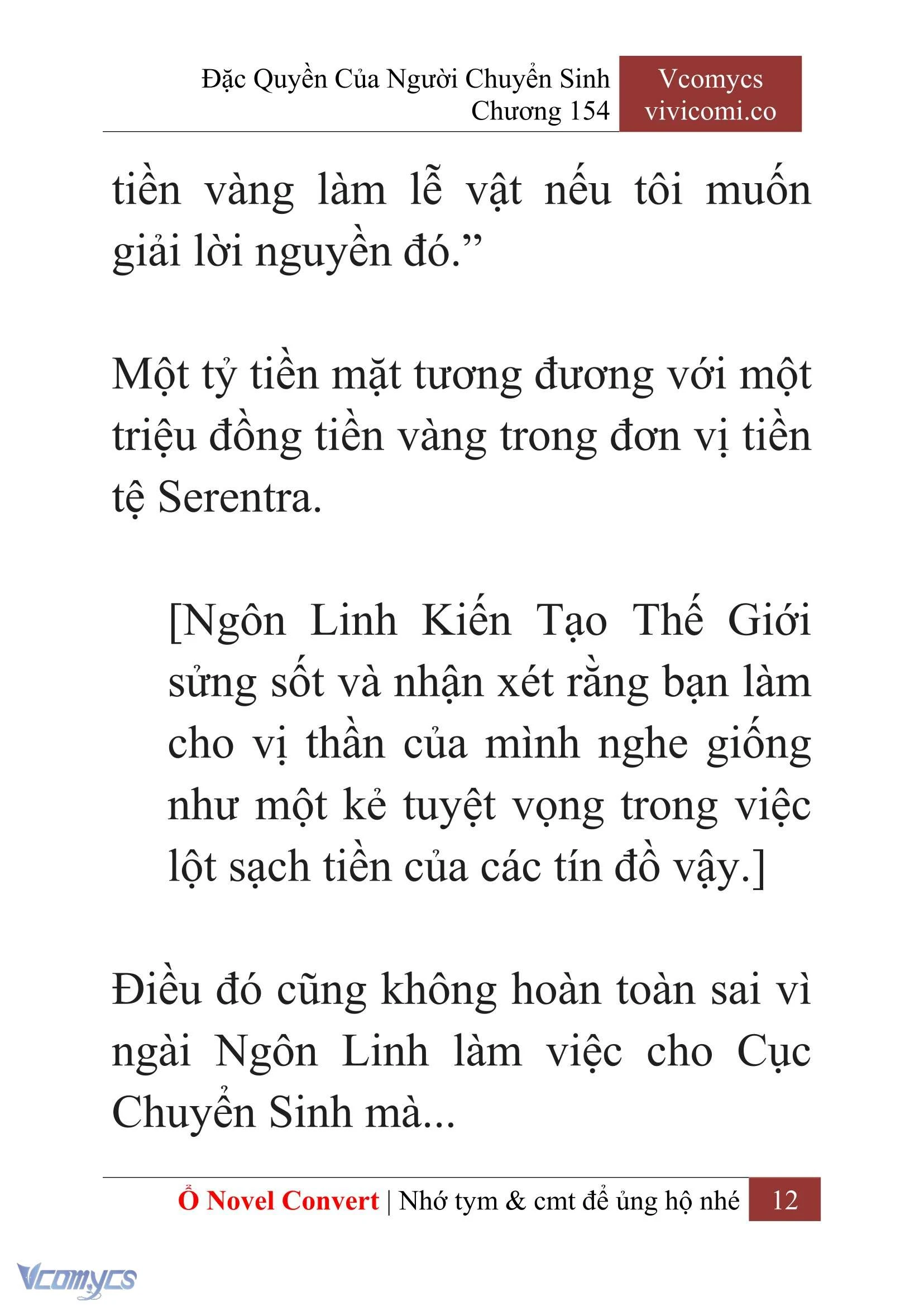 [Novel] Đặc Quyền Của Người Chuyển Sinh Chapter  154 - 14