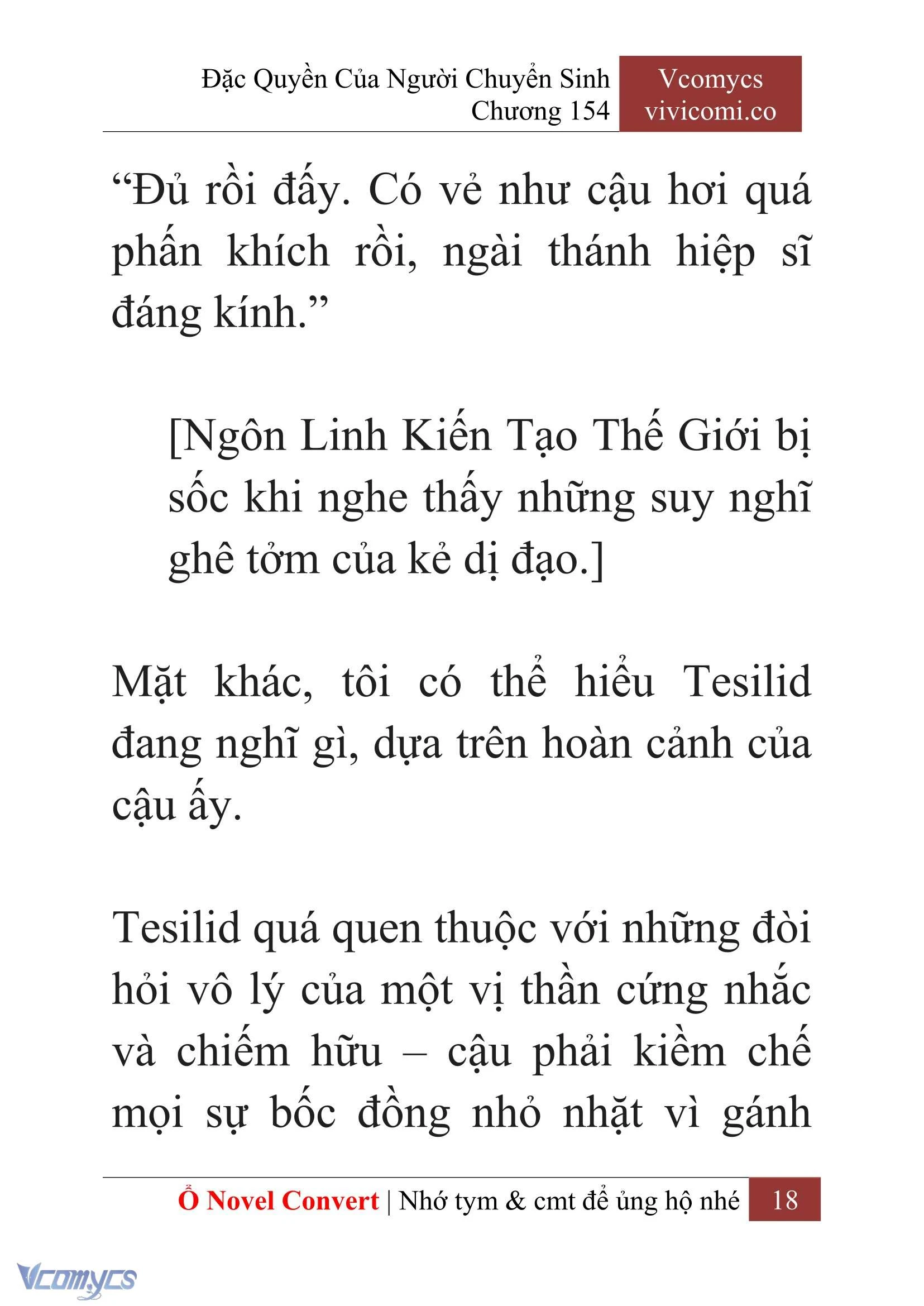 [Novel] Đặc Quyền Của Người Chuyển Sinh Chapter  154 - 20