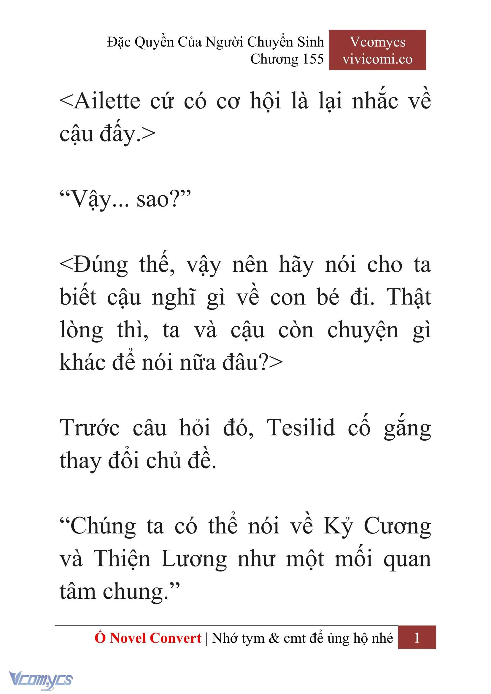 [Novel] Đặc Quyền Của Người Chuyển Sinh Chapter  155 - 3