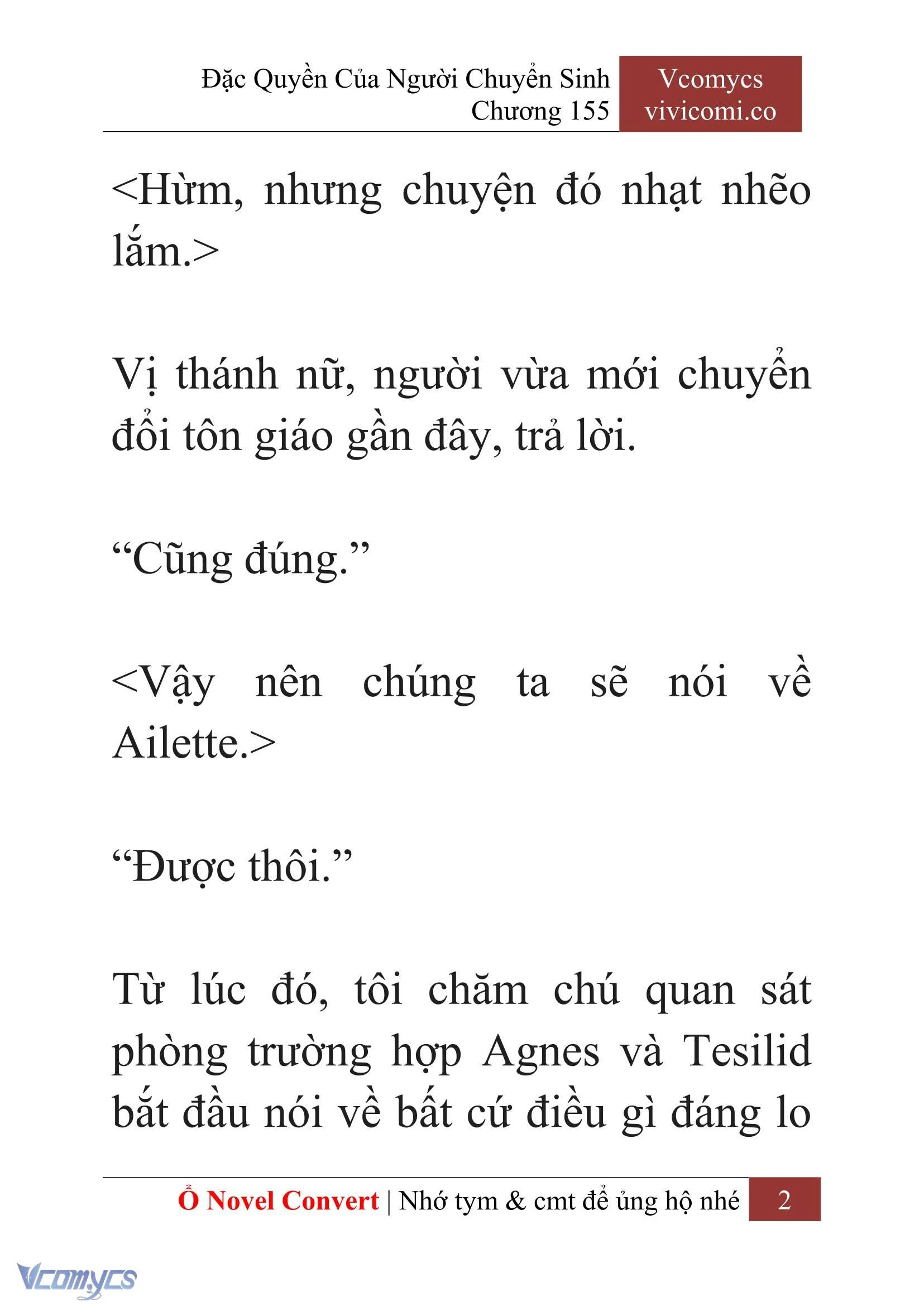 [Novel] Đặc Quyền Của Người Chuyển Sinh Chapter  155 - 4