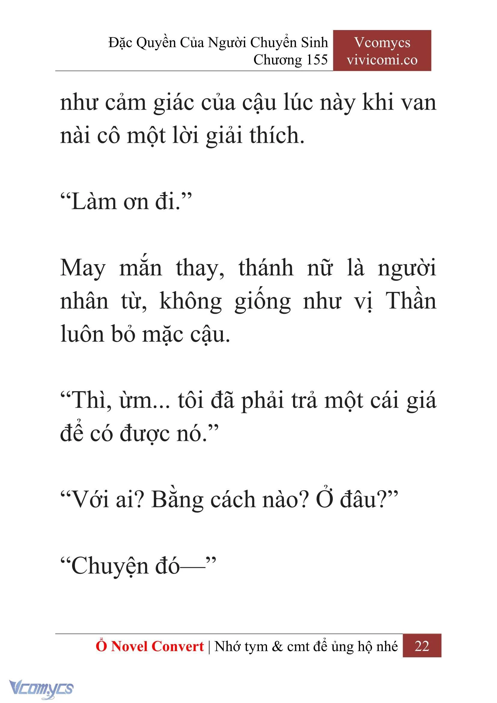 [Novel] Đặc Quyền Của Người Chuyển Sinh Chapter  155 - 24
