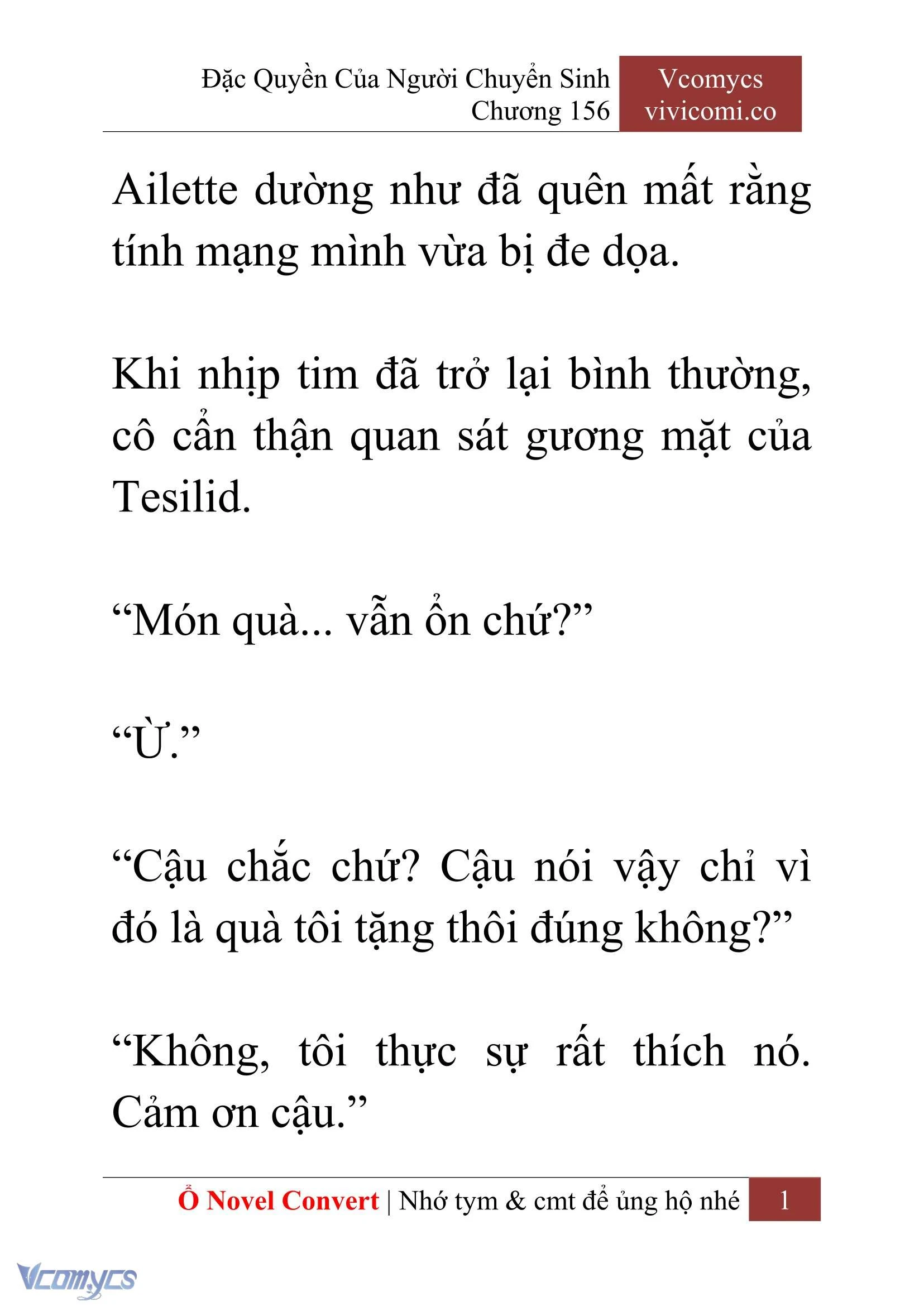 [Novel] Đặc Quyền Của Người Chuyển Sinh Chapter  156 - 3