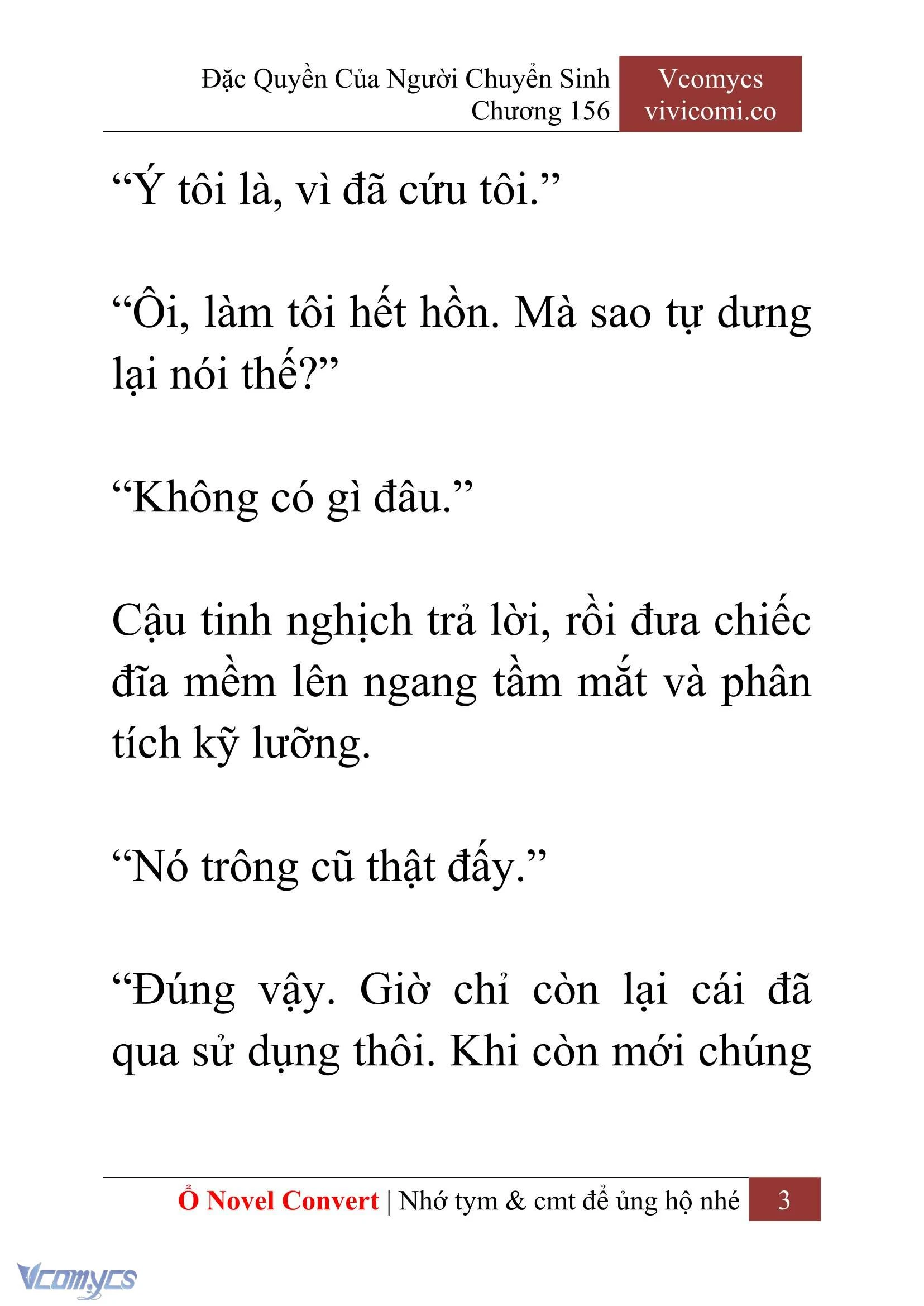 [Novel] Đặc Quyền Của Người Chuyển Sinh Chapter  156 - 5