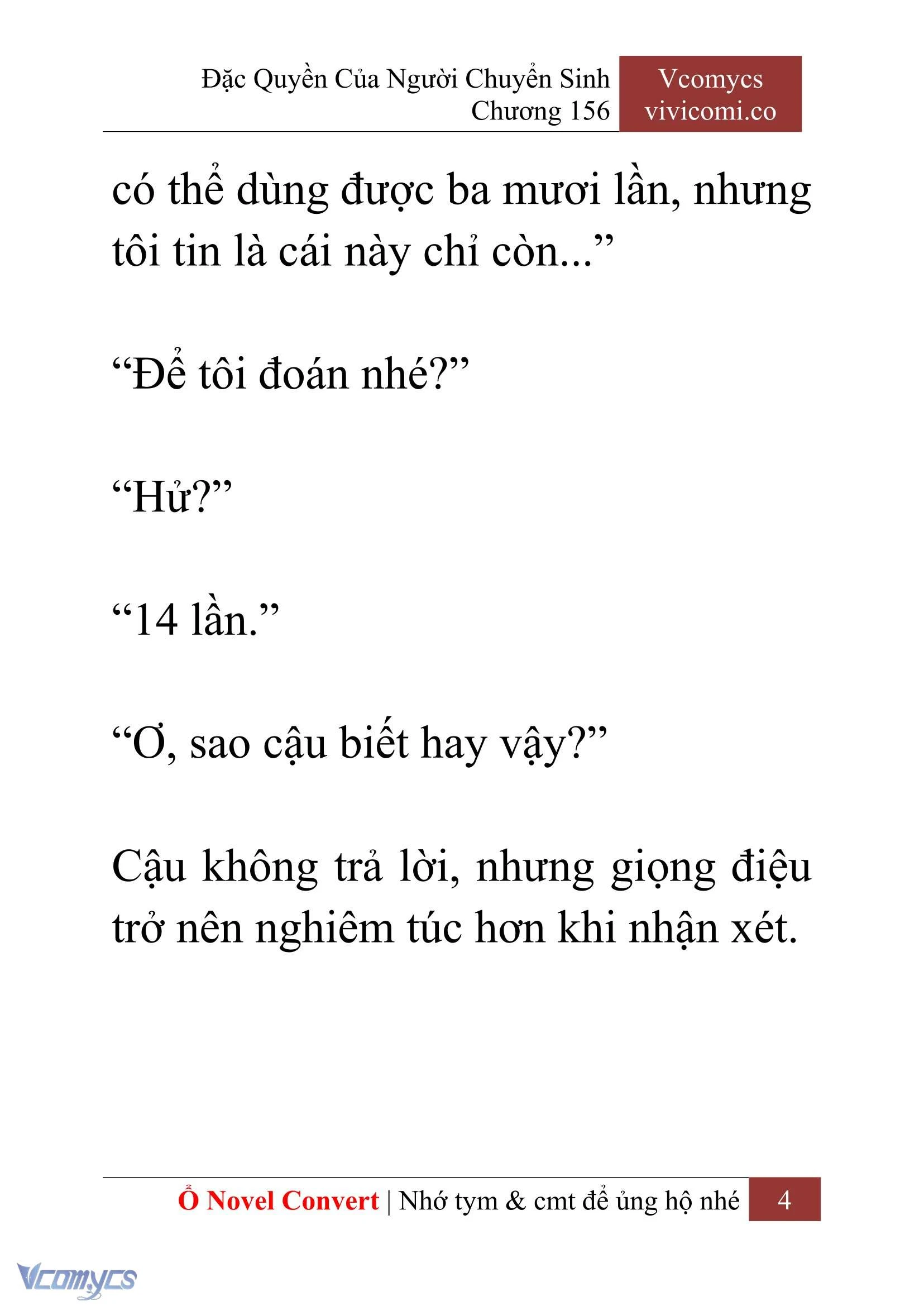 [Novel] Đặc Quyền Của Người Chuyển Sinh Chapter  156 - 6