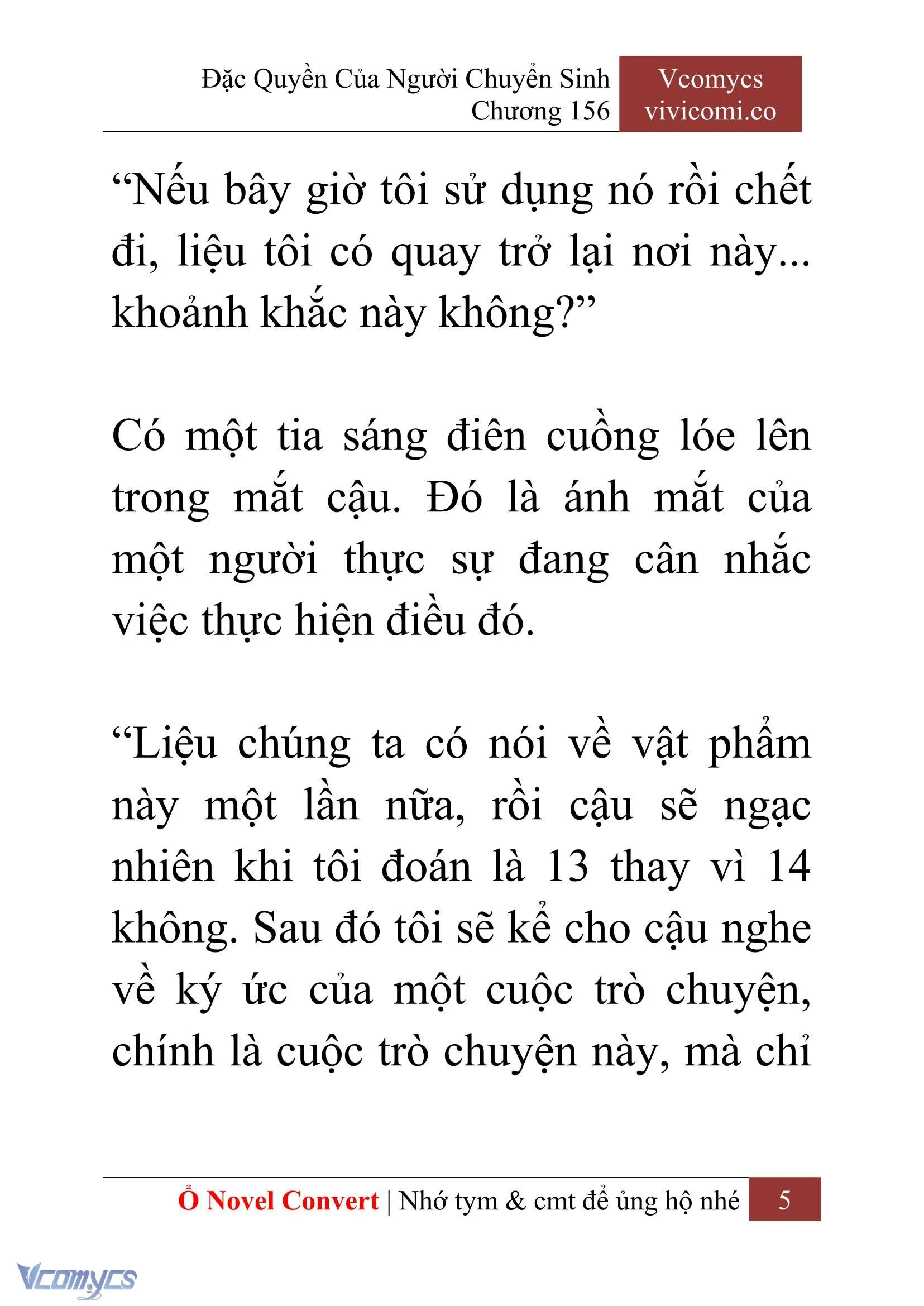 [Novel] Đặc Quyền Của Người Chuyển Sinh Chapter  156 - 7