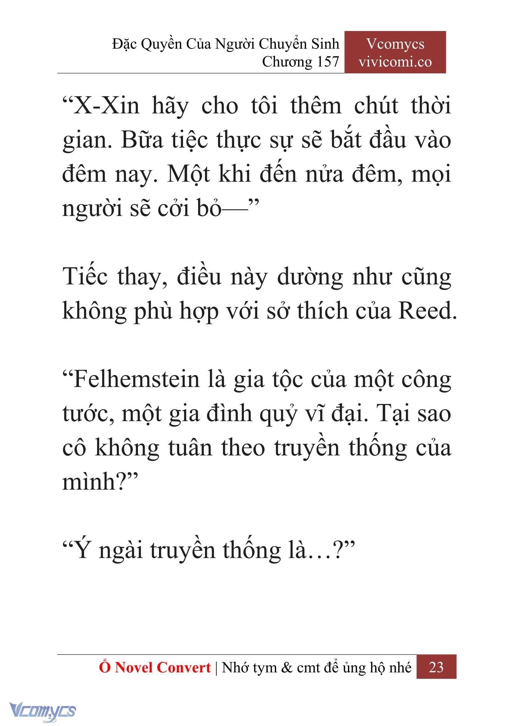 [Novel] Đặc Quyền Của Người Chuyển Sinh Chapter  157 - 25