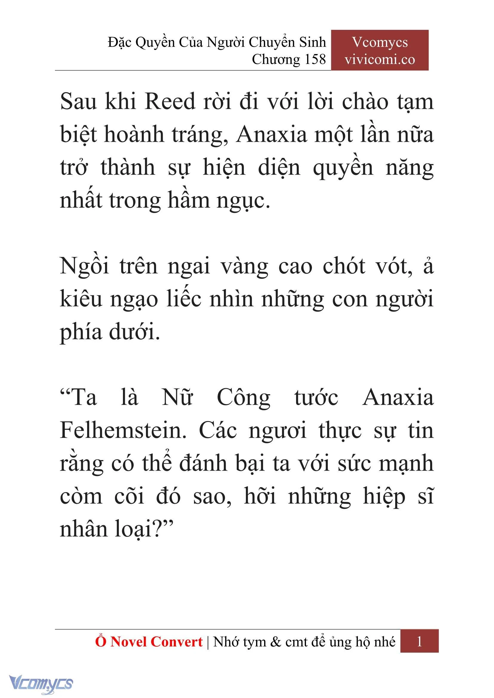 [Novel] Đặc Quyền Của Người Chuyển Sinh Chapter  158 - 3