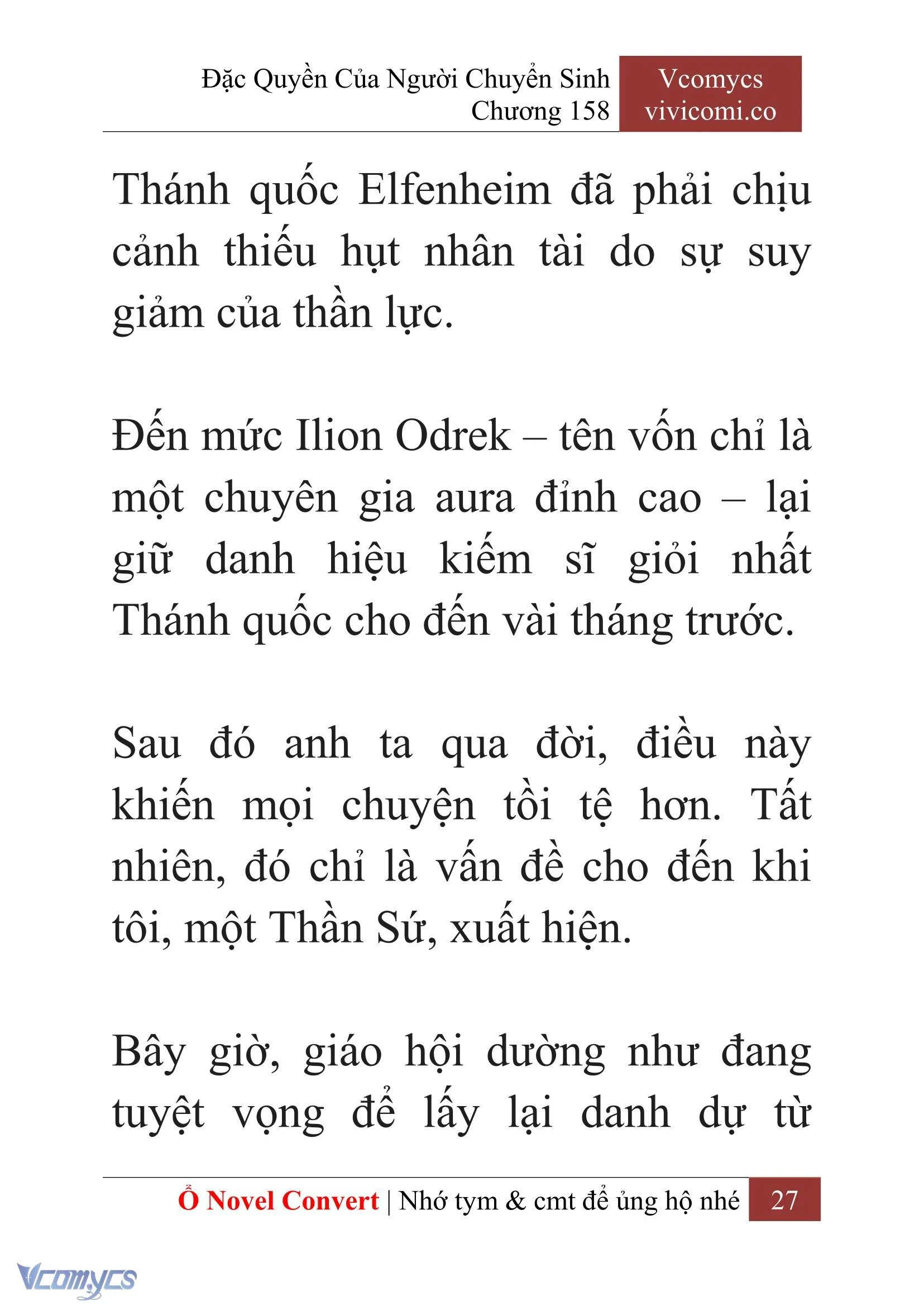 [Novel] Đặc Quyền Của Người Chuyển Sinh Chapter  158 - 29