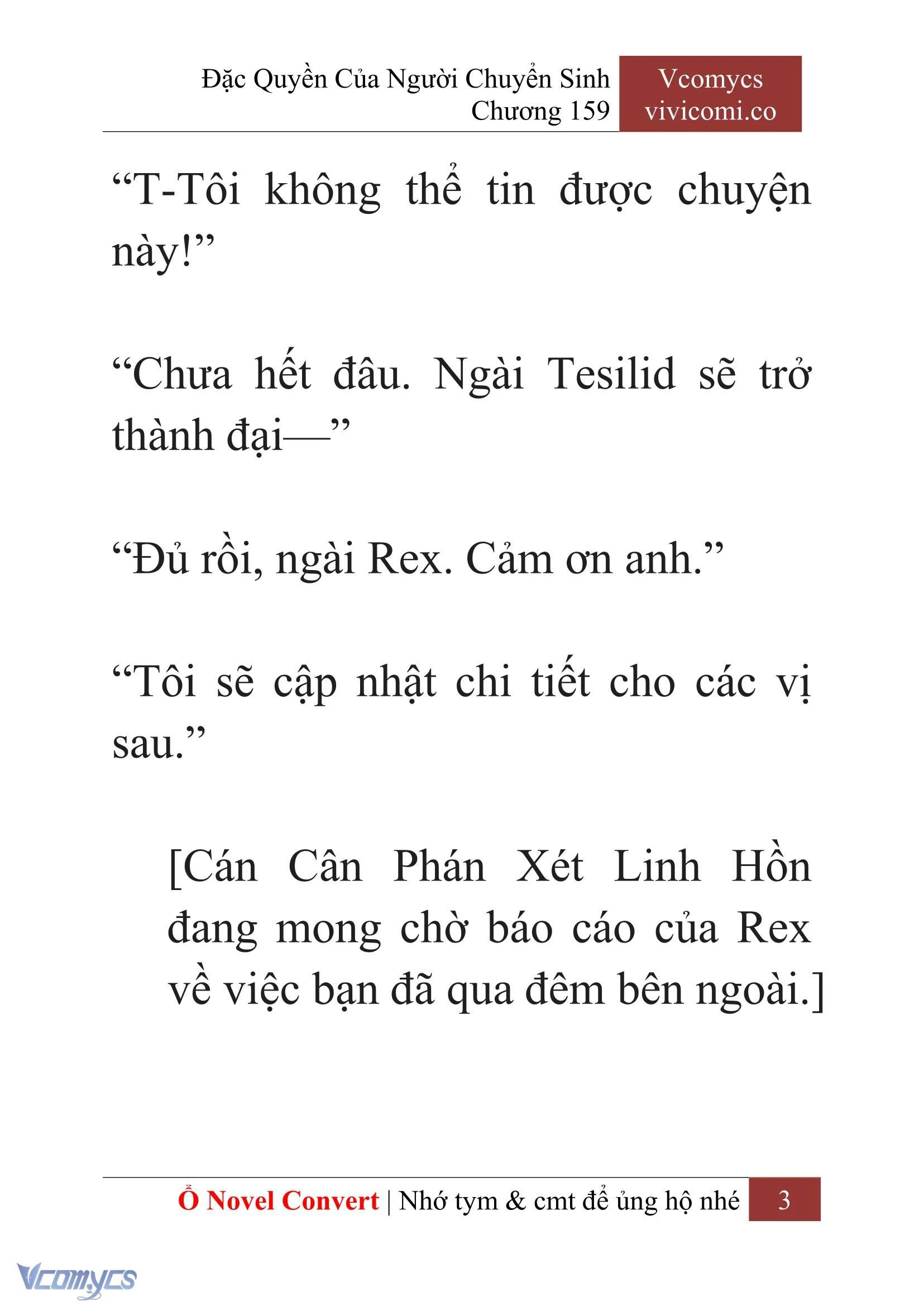 [Novel] Đặc Quyền Của Người Chuyển Sinh Chapter  159 - 5