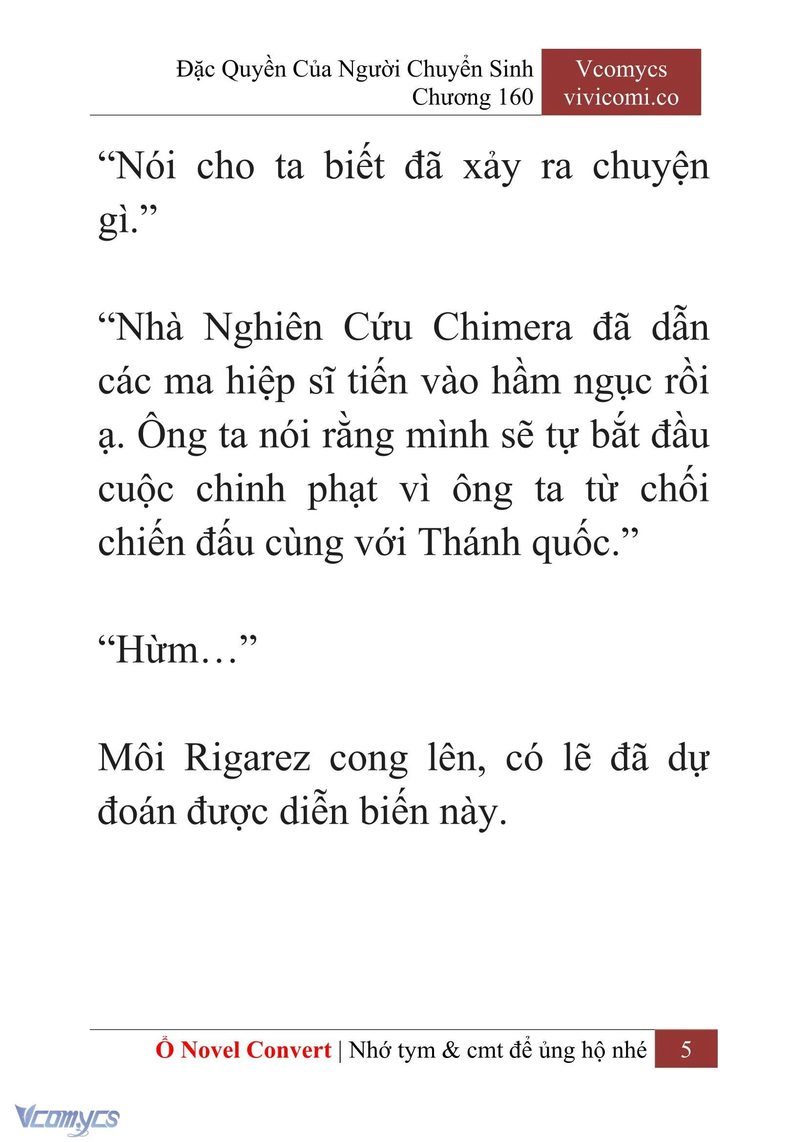 [Novel] Đặc Quyền Của Người Chuyển Sinh Chapter  160 - 7