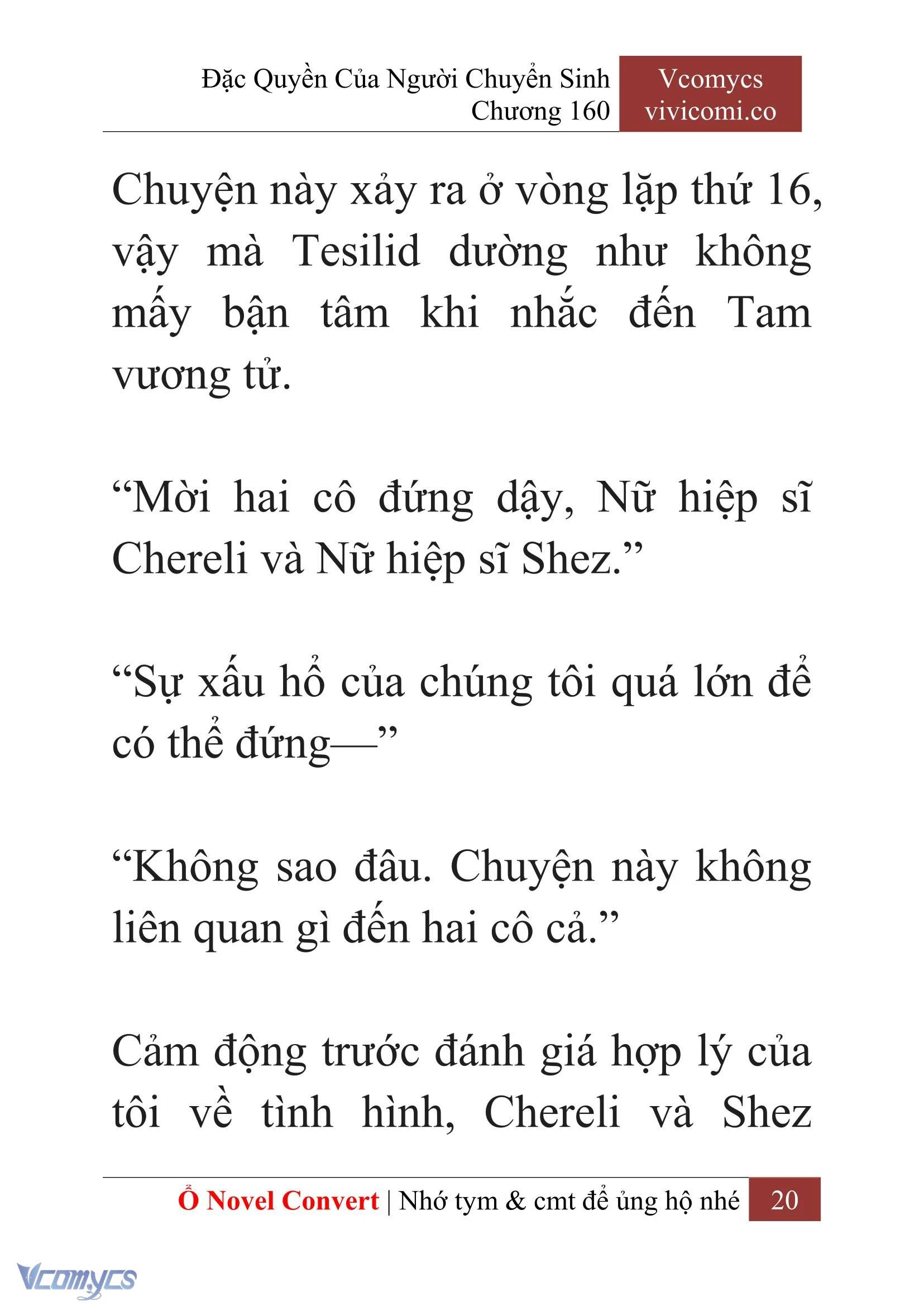 [Novel] Đặc Quyền Của Người Chuyển Sinh Chapter  160 - 22