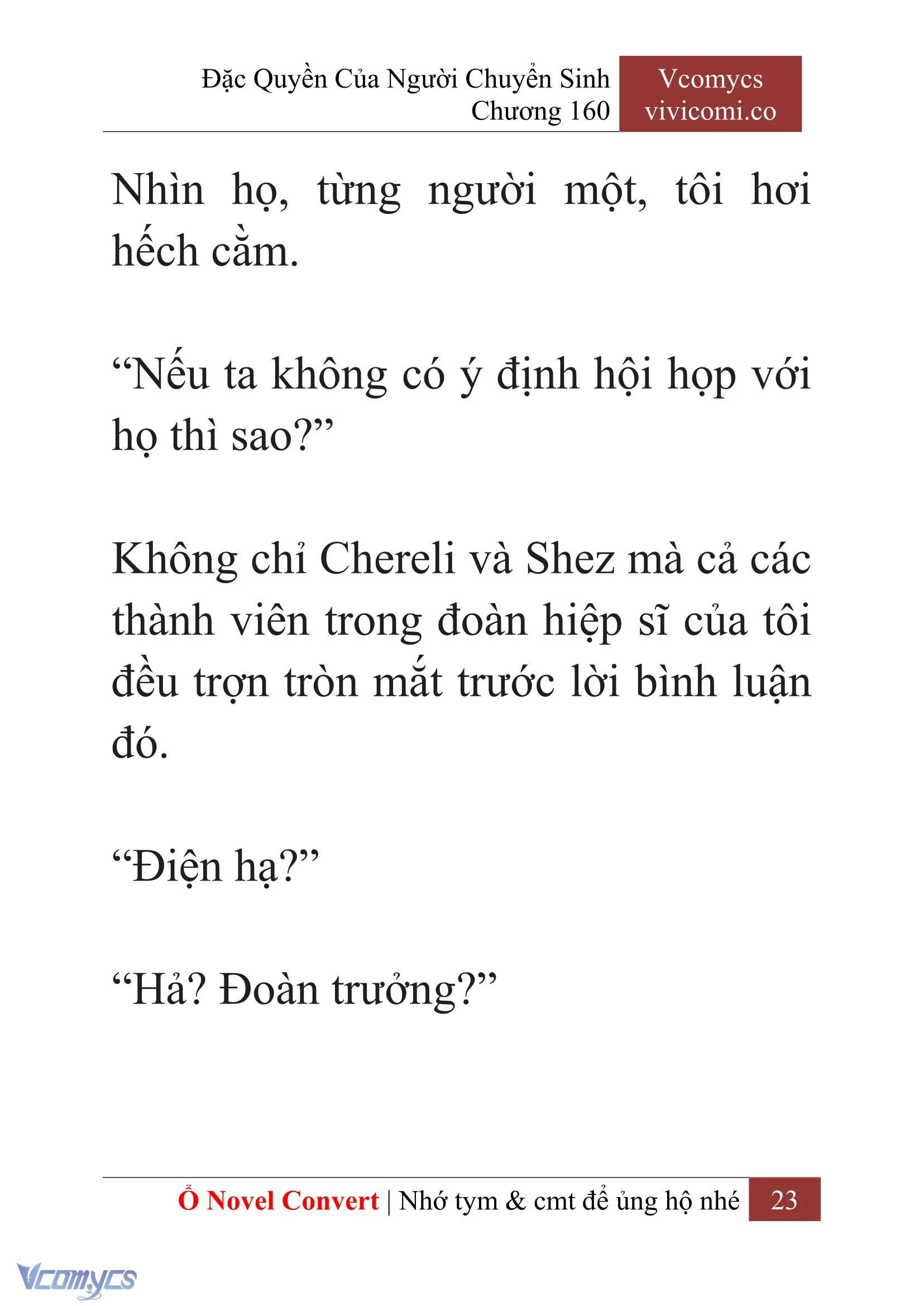 [Novel] Đặc Quyền Của Người Chuyển Sinh Chapter  160 - 25
