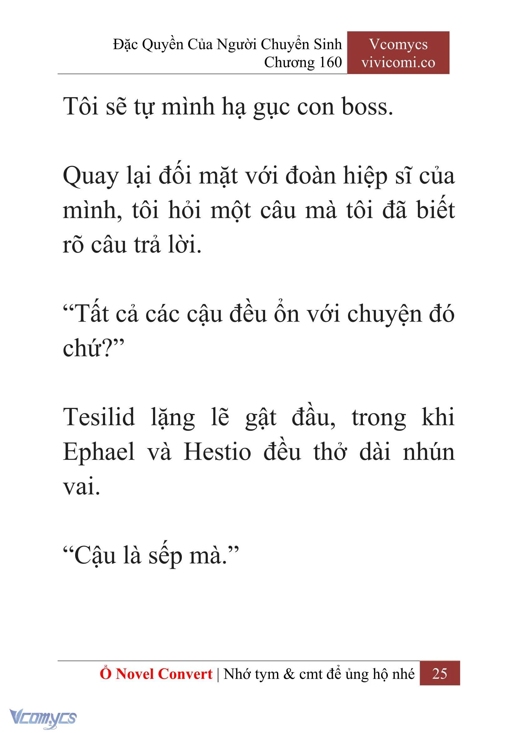 [Novel] Đặc Quyền Của Người Chuyển Sinh Chapter  160 - 27