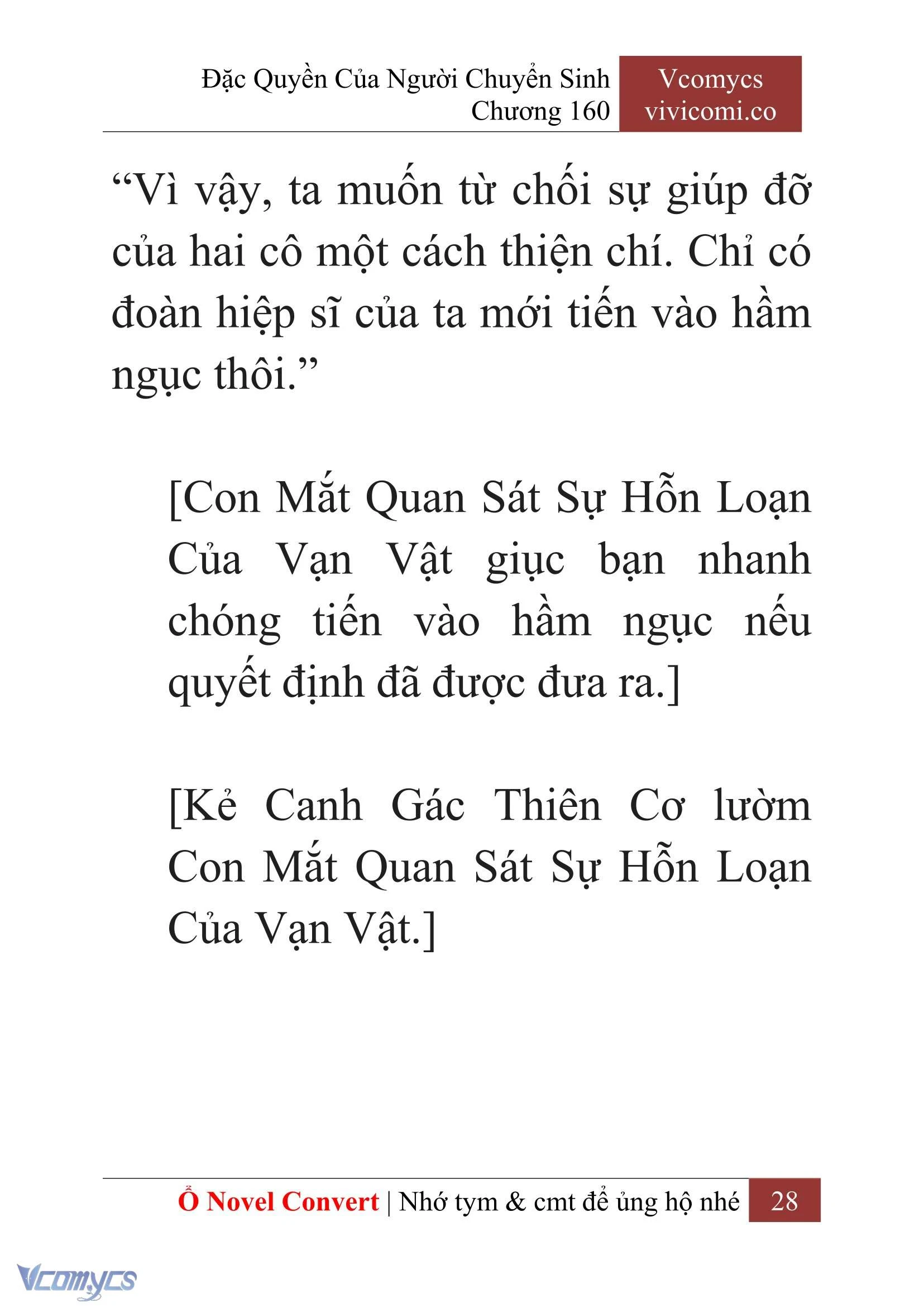[Novel] Đặc Quyền Của Người Chuyển Sinh Chapter  160 - 30
