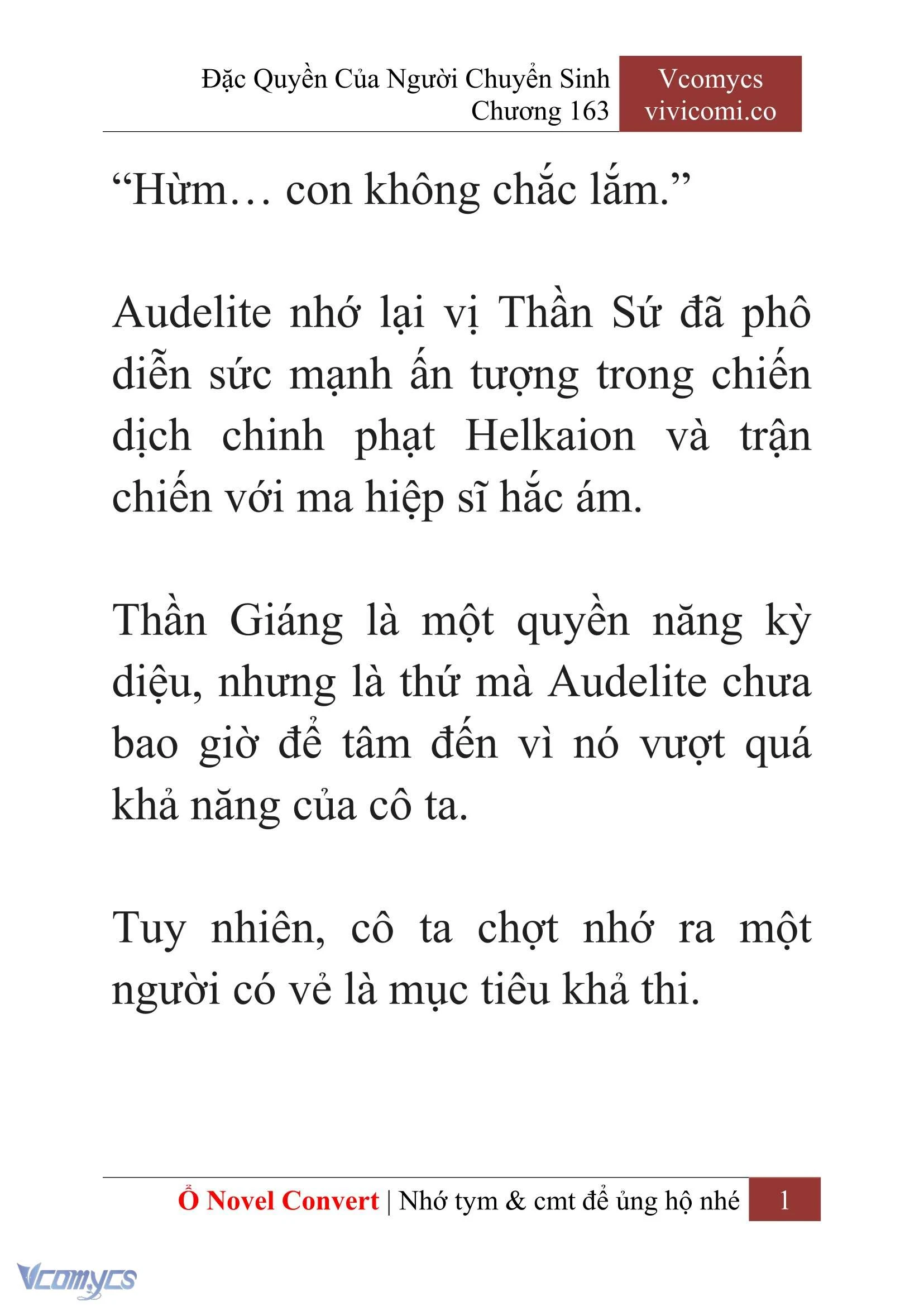 [Novel] Đặc Quyền Của Người Chuyển Sinh Chapter  163 - 3