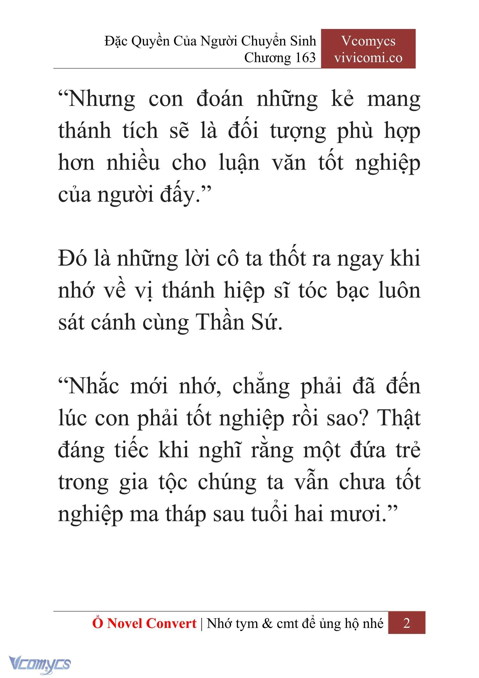 [Novel] Đặc Quyền Của Người Chuyển Sinh Chapter  163 - 4