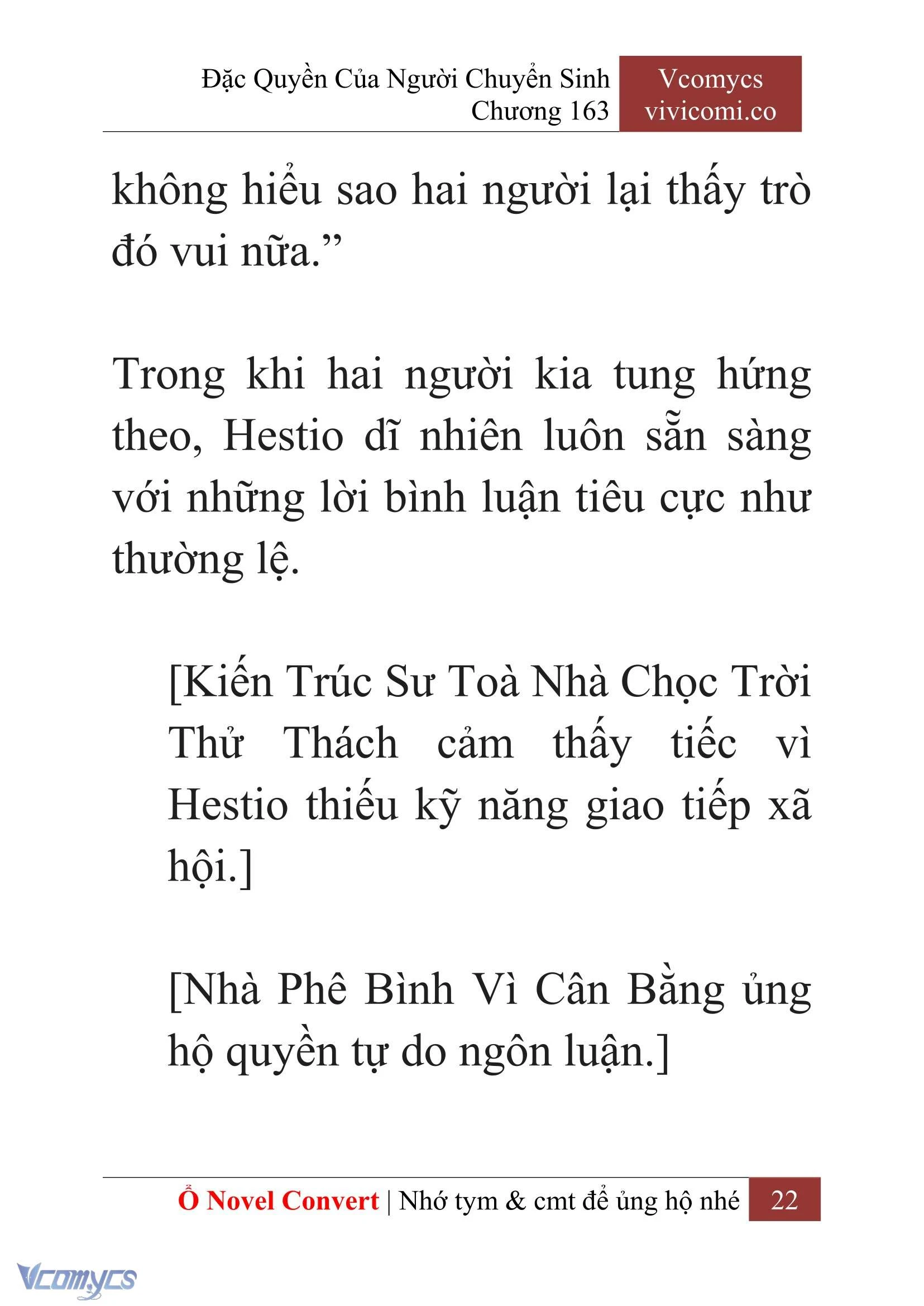 [Novel] Đặc Quyền Của Người Chuyển Sinh Chapter  163 - 24