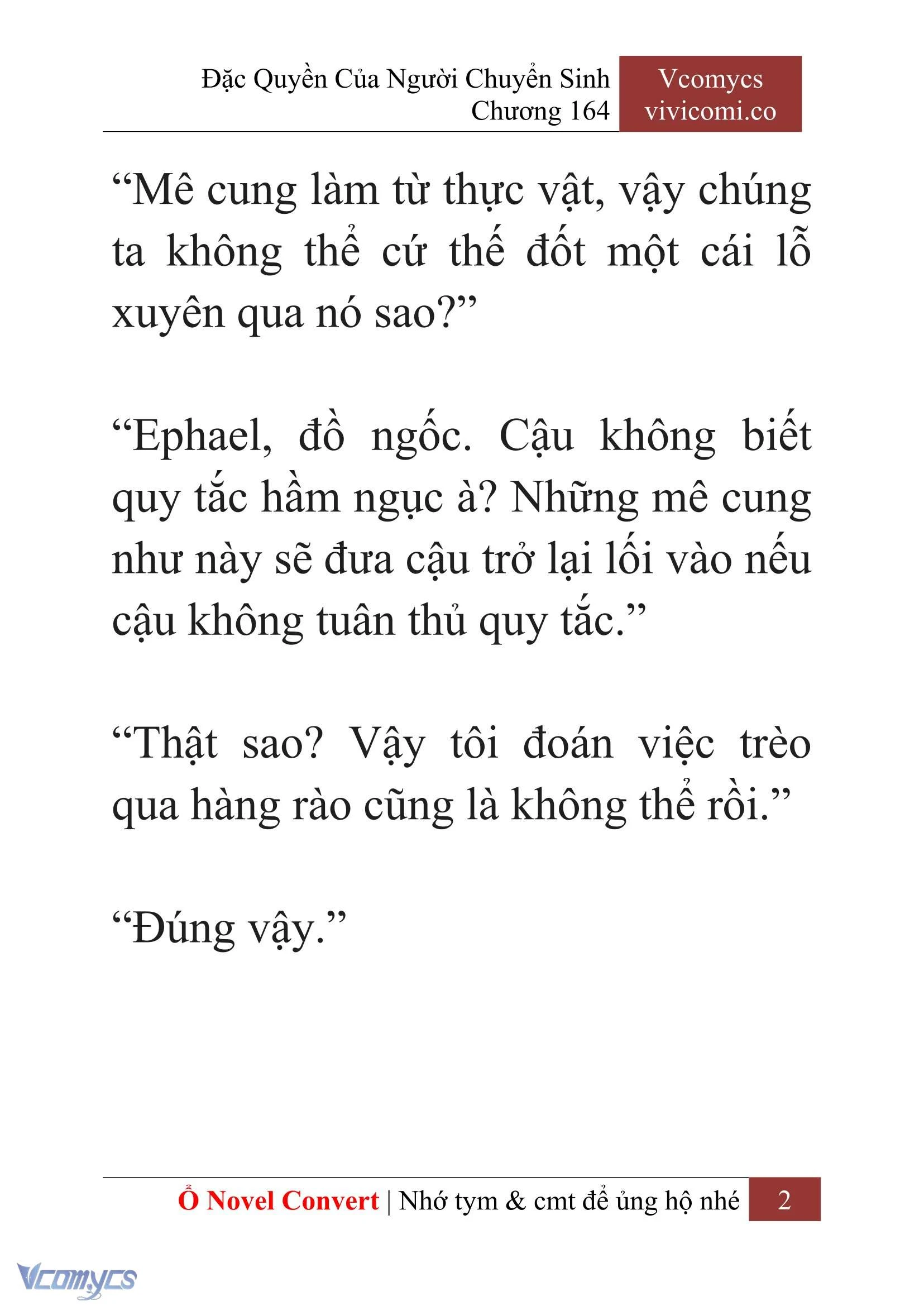 [Novel] Đặc Quyền Của Người Chuyển Sinh Chapter  164 - 4