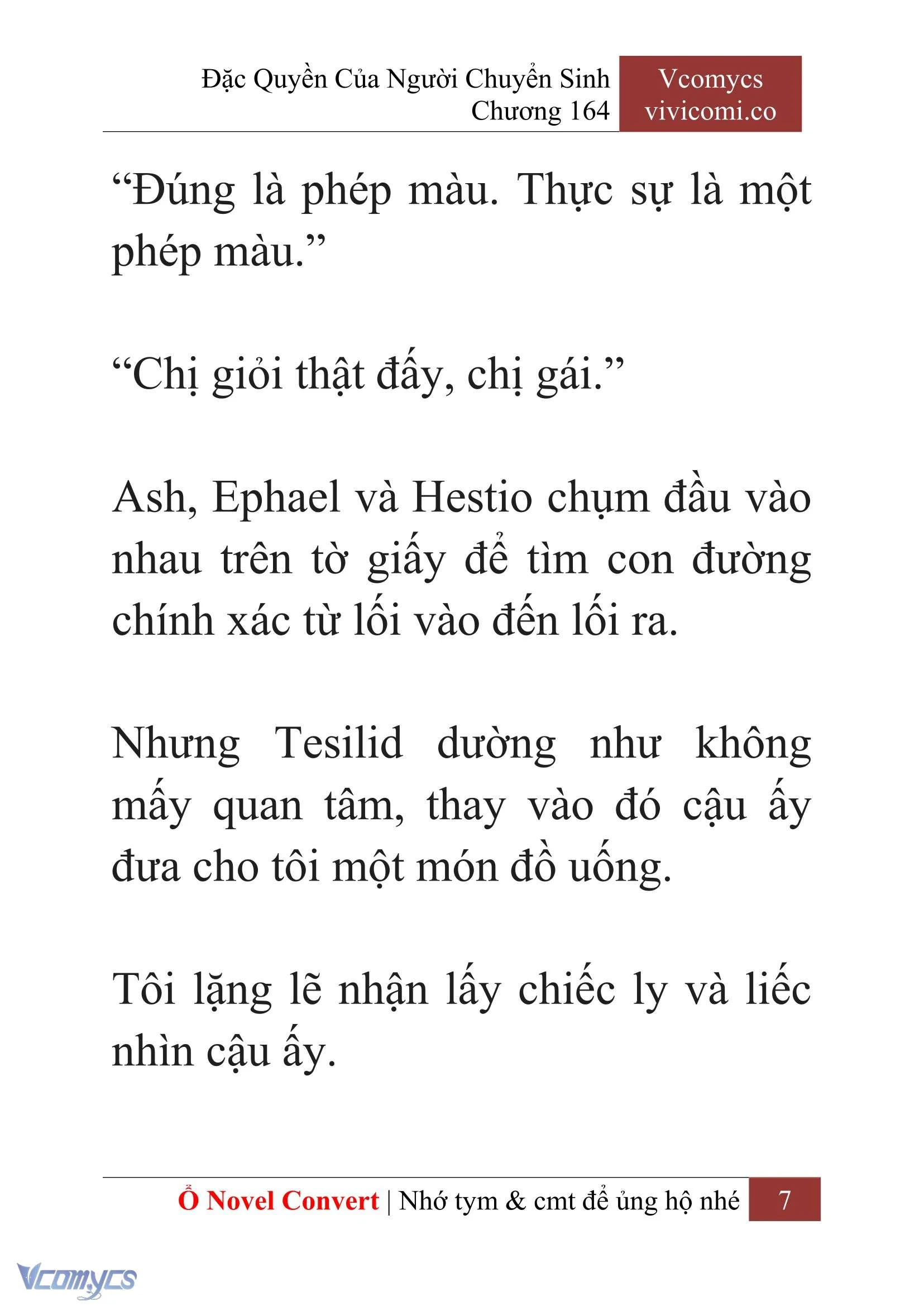 [Novel] Đặc Quyền Của Người Chuyển Sinh Chapter  164 - 9
