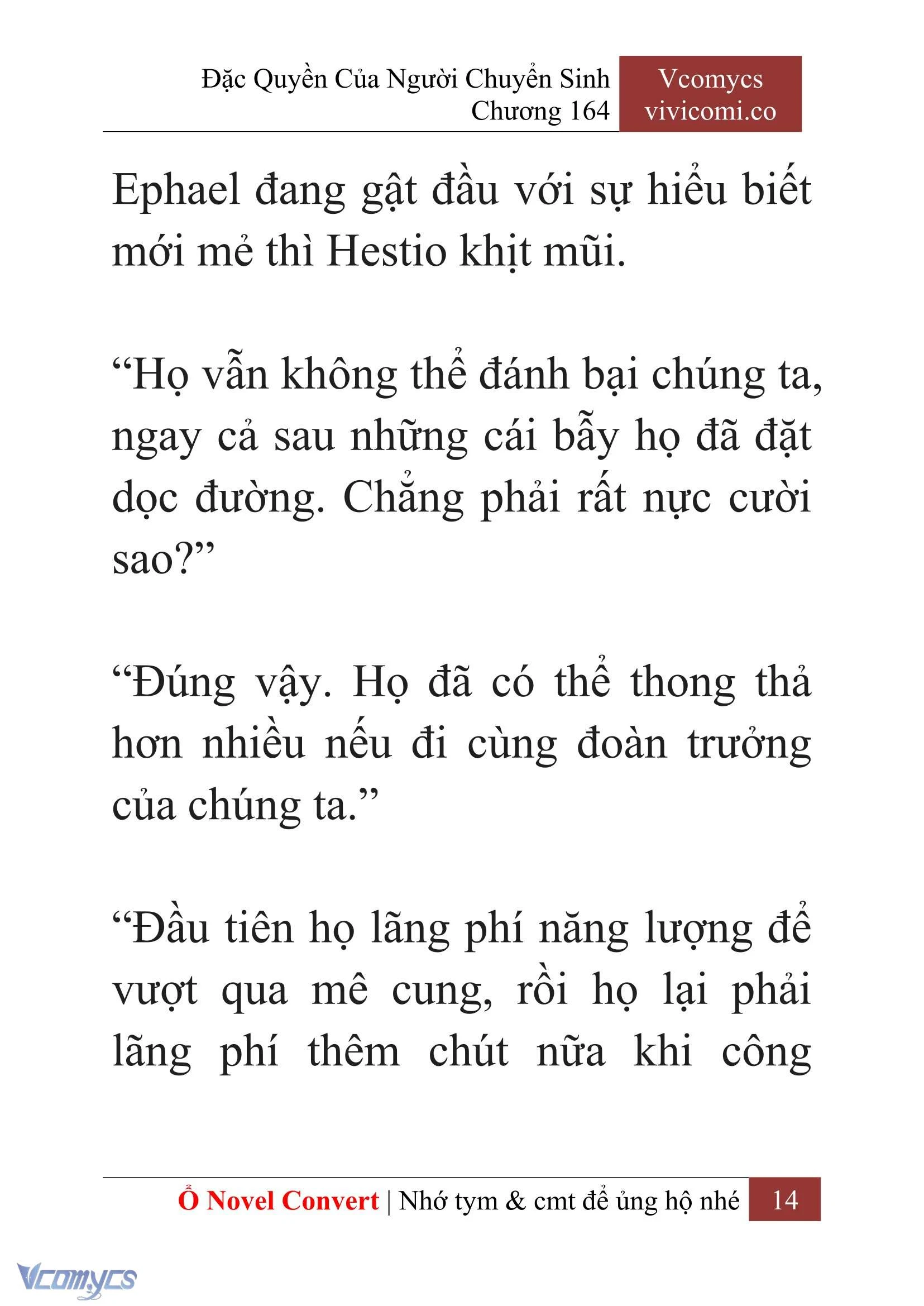 [Novel] Đặc Quyền Của Người Chuyển Sinh Chapter  164 - 16