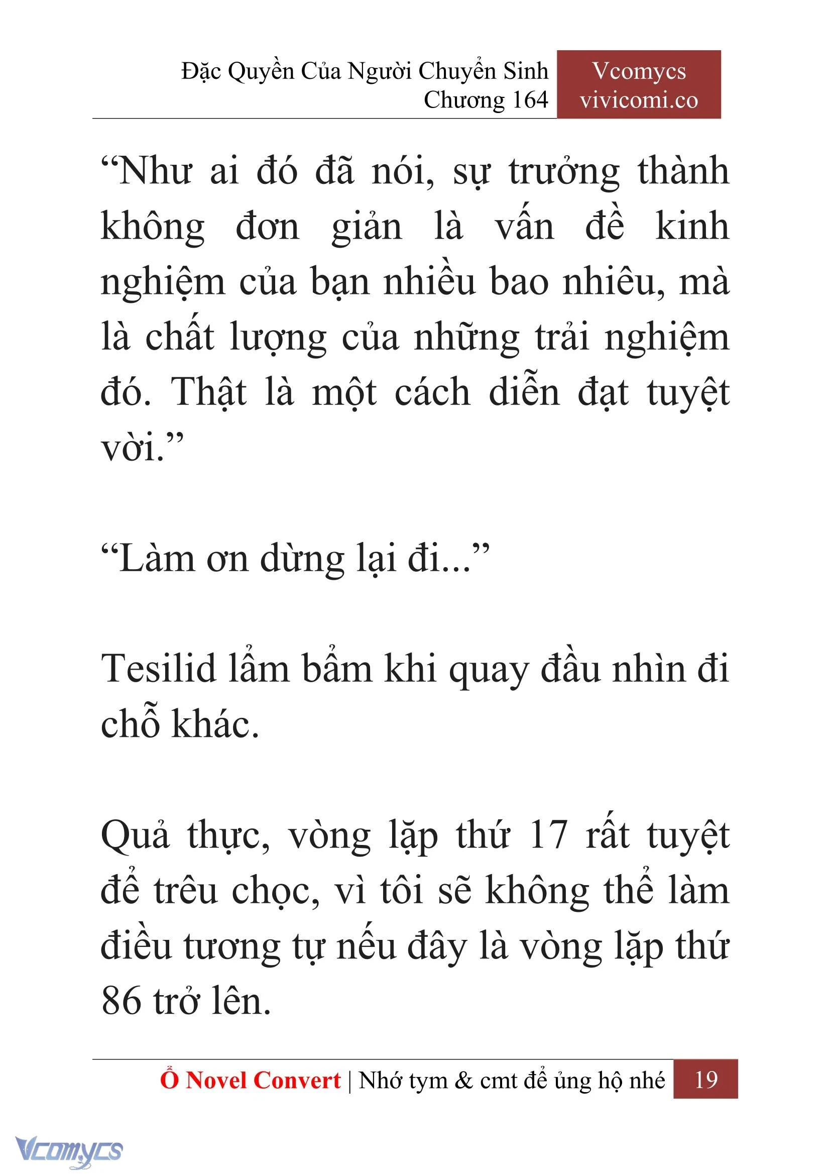 [Novel] Đặc Quyền Của Người Chuyển Sinh Chapter  164 - 21