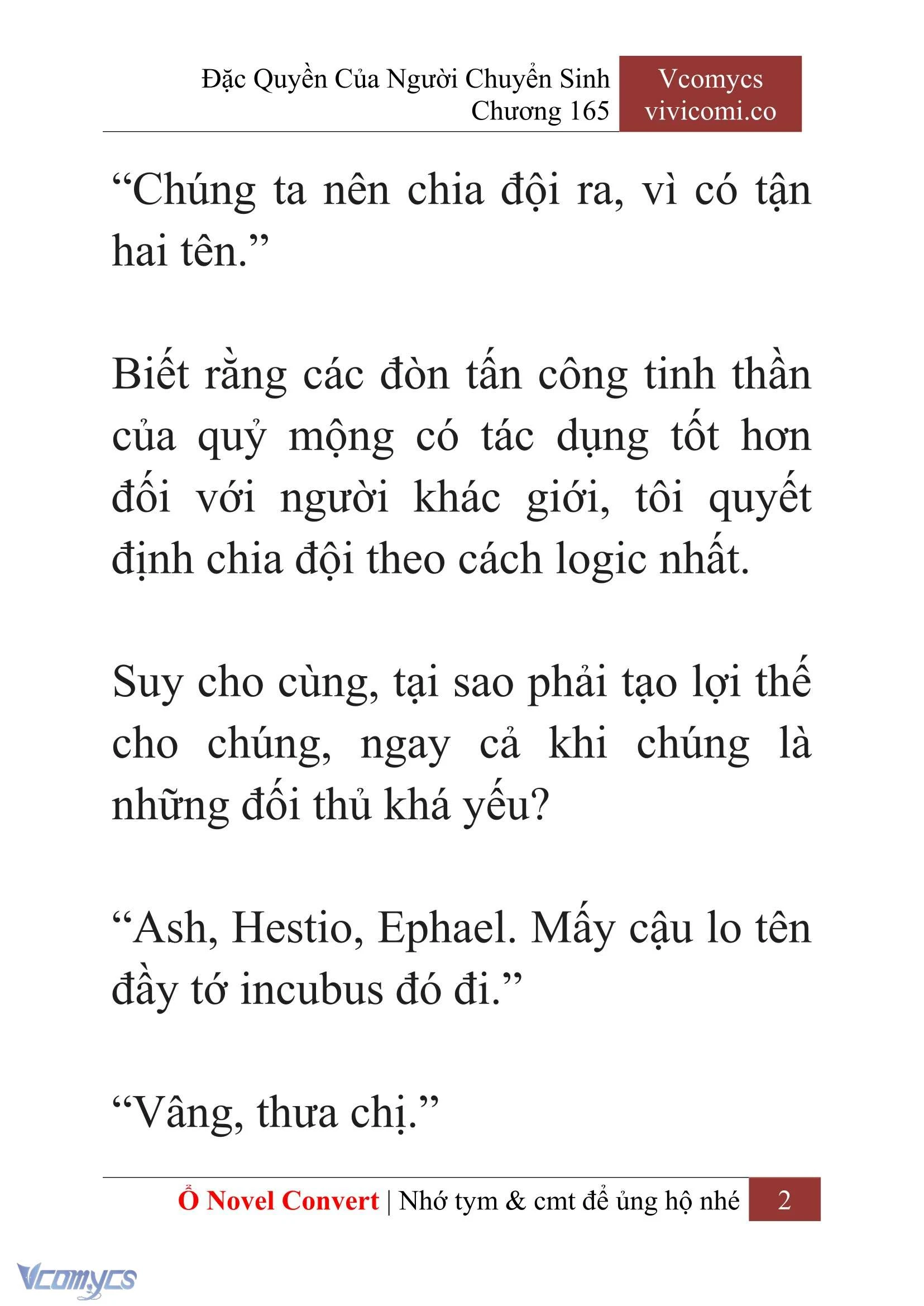 [Novel] Đặc Quyền Của Người Chuyển Sinh Chapter  165 - 4