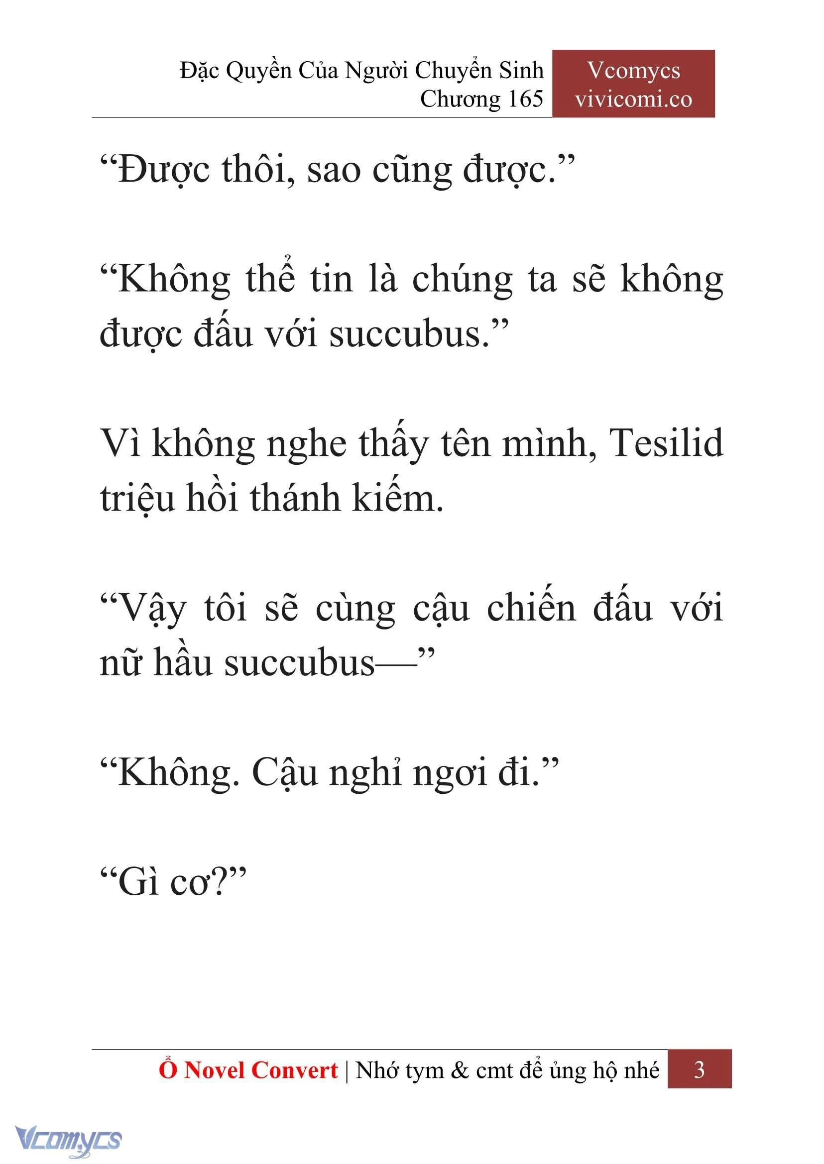 [Novel] Đặc Quyền Của Người Chuyển Sinh Chapter  165 - 5