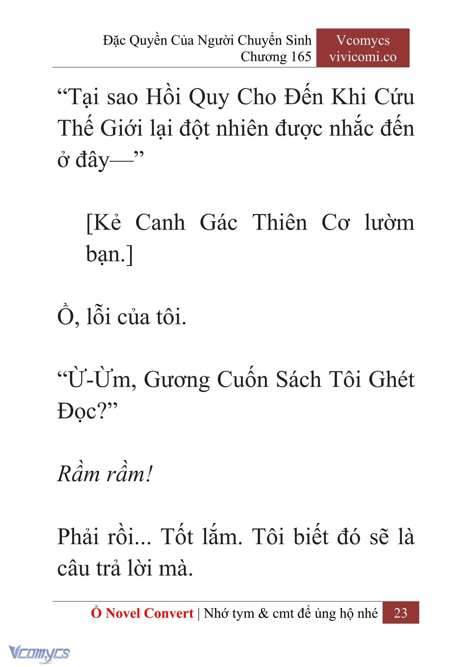 [Novel] Đặc Quyền Của Người Chuyển Sinh Chapter  165 - 25